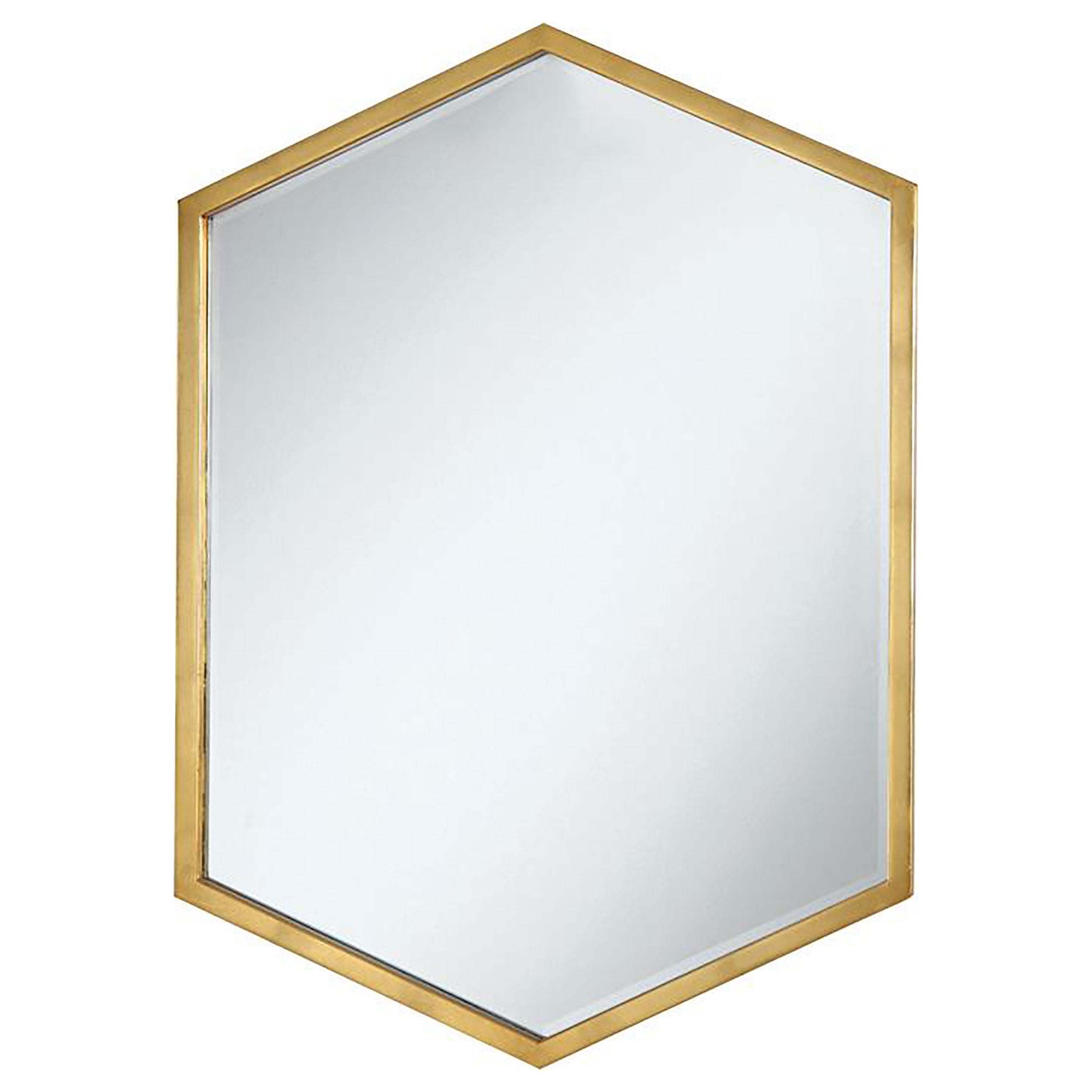 Bledel Hexagon Shaped Wall Mirror Gold - Ideal Furniture (Fresno,CA)