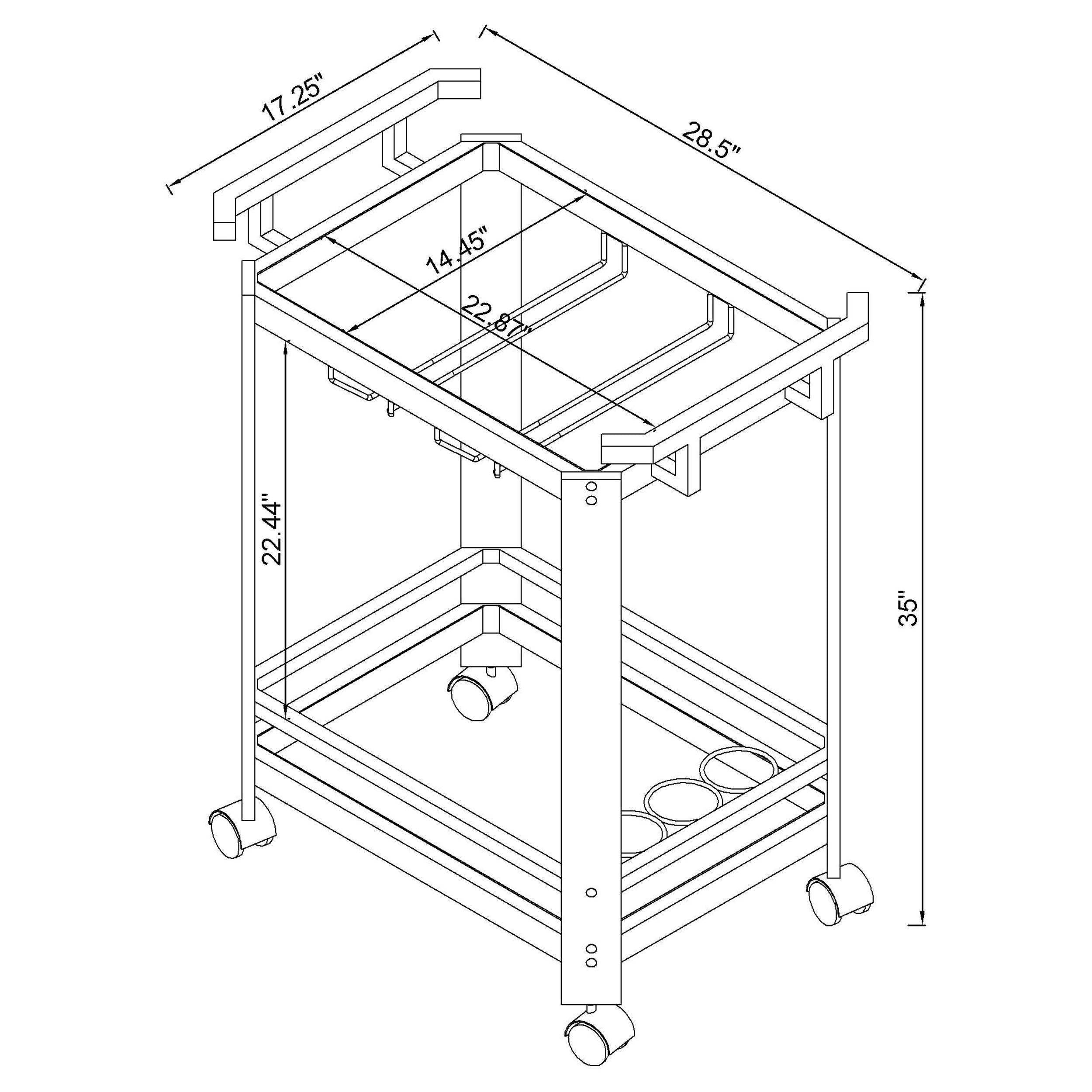 Jefferson Bar Cart - Ideal Furniture (Fresno,CA)