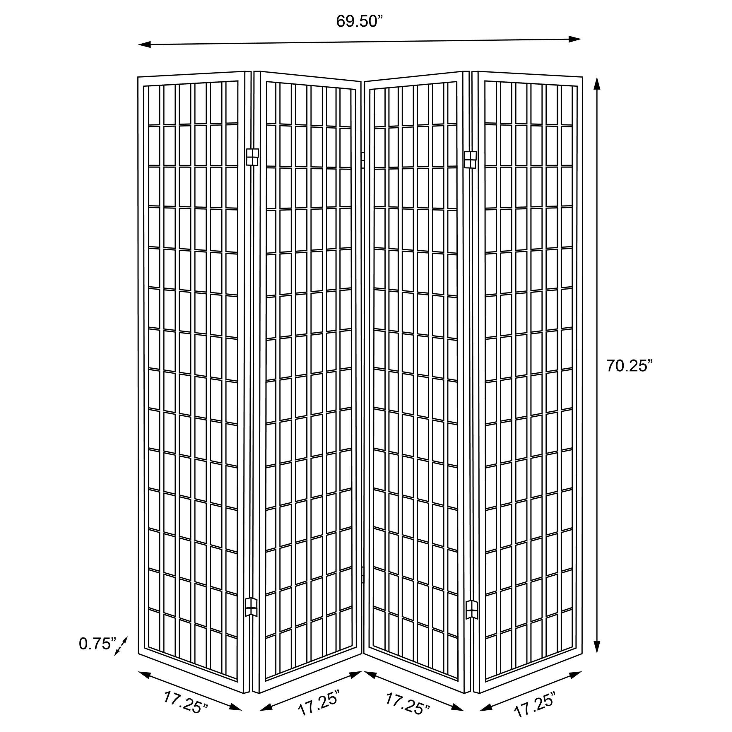 Roberto Four-Panel Room Divider - Ideal Furniture (Fresno,CA)