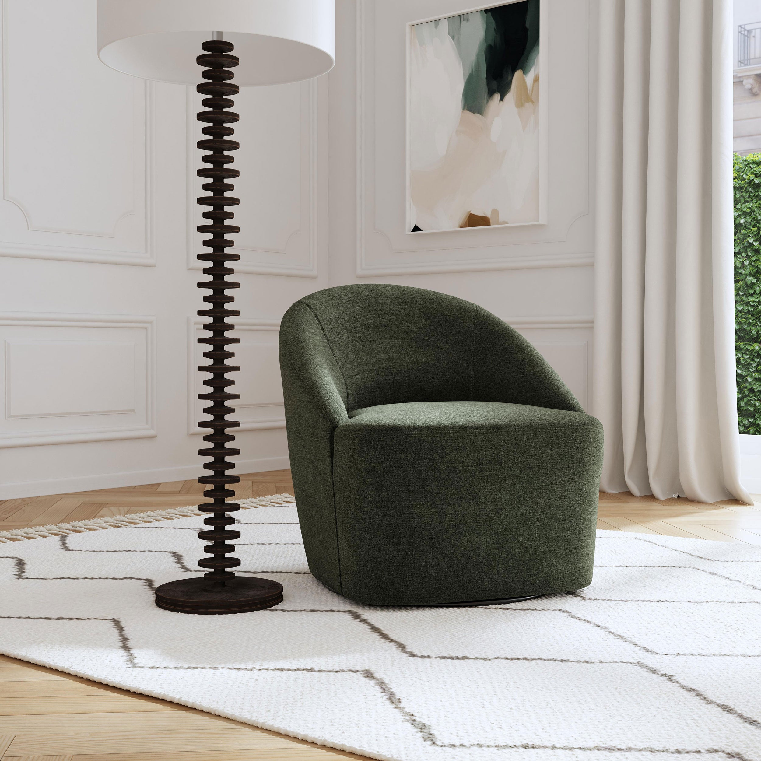 Leon Swivel Accent Chair - Ideal Furniture (Fresno,CA)