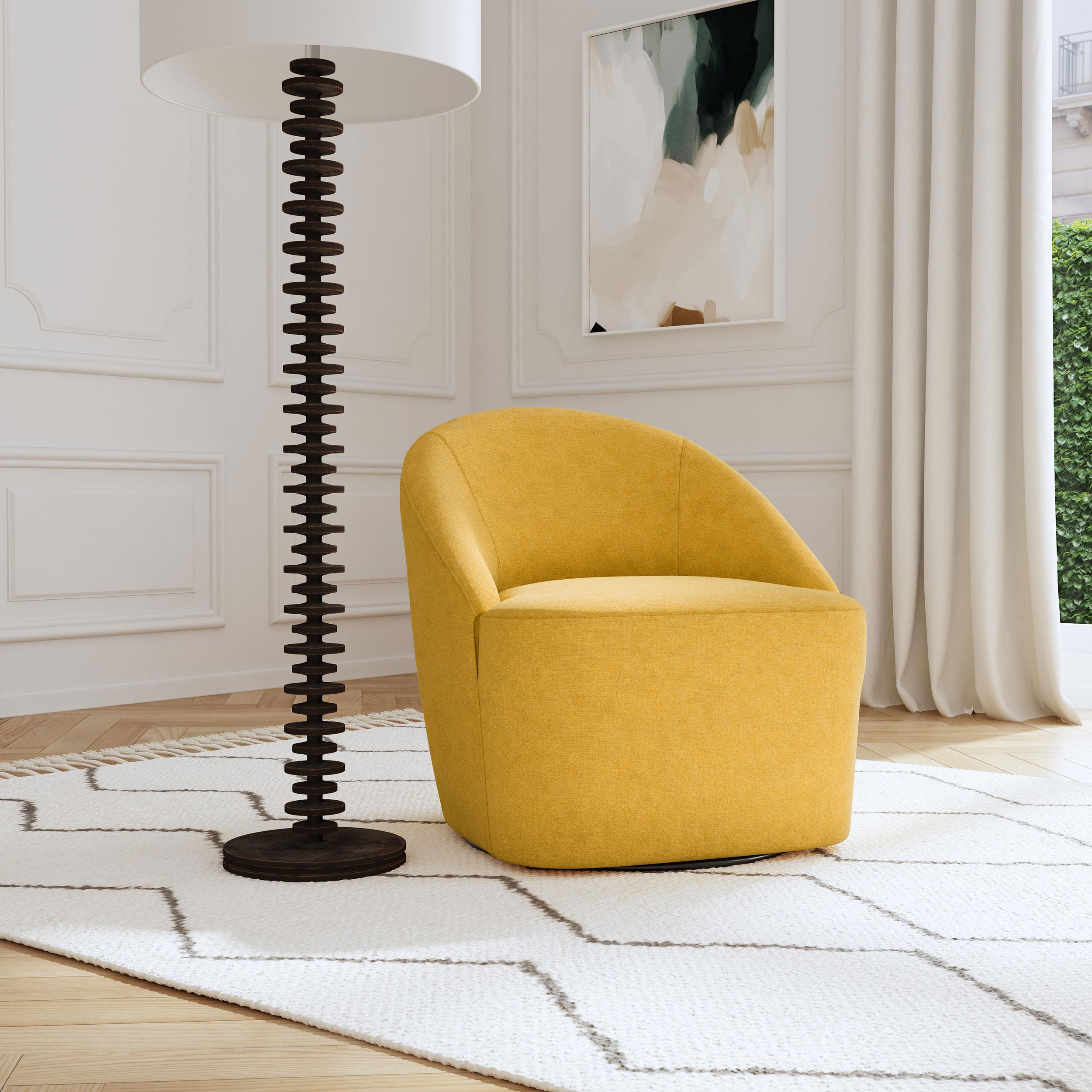 Leon Swivel Accent Chair - Ideal Furniture (Fresno,CA)