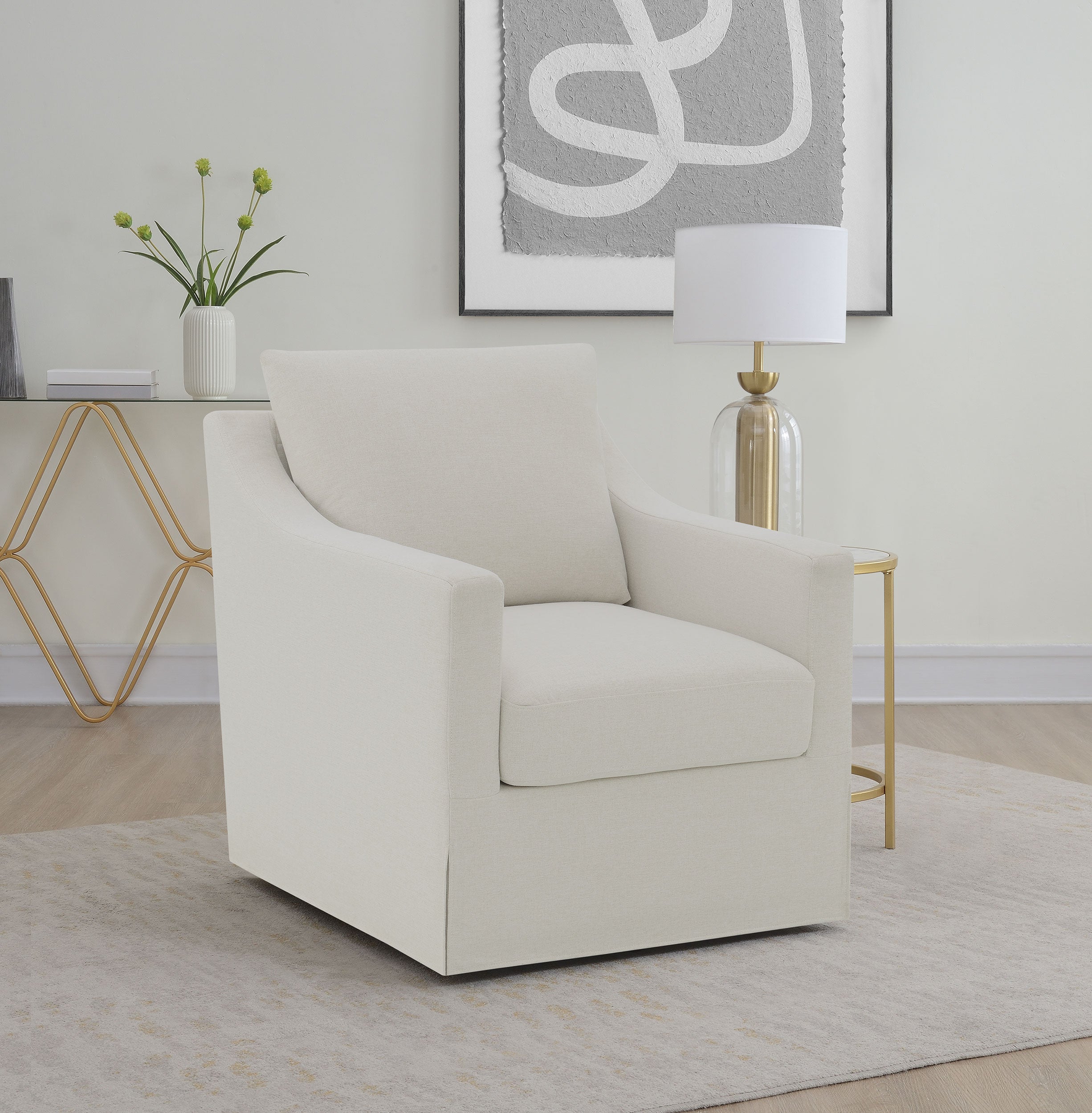 Winter Swivel Accent Chair - Ideal Furniture (Fresno,CA)