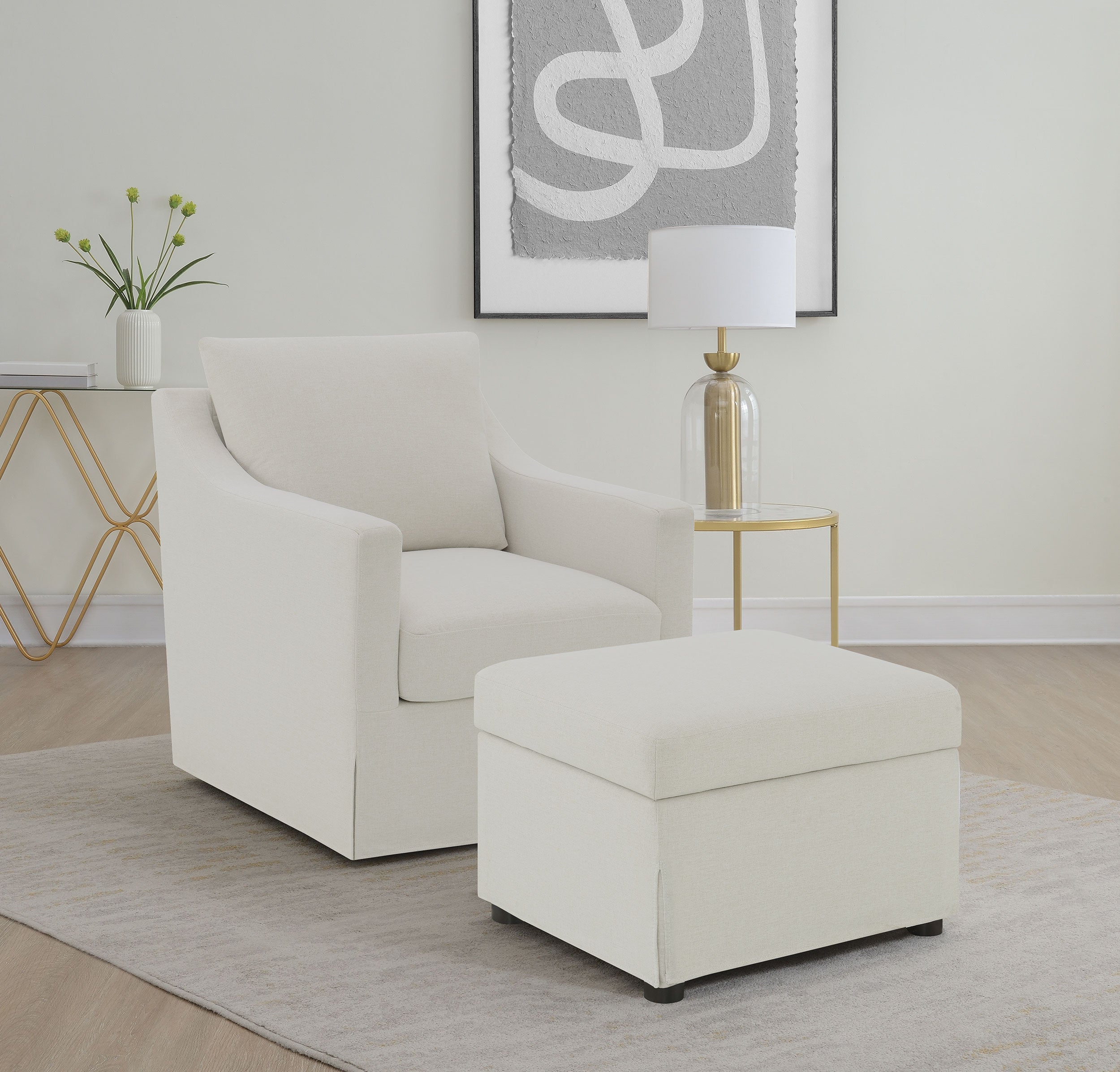 Winter Swivel Accent Chair - Ideal Furniture (Fresno,CA)