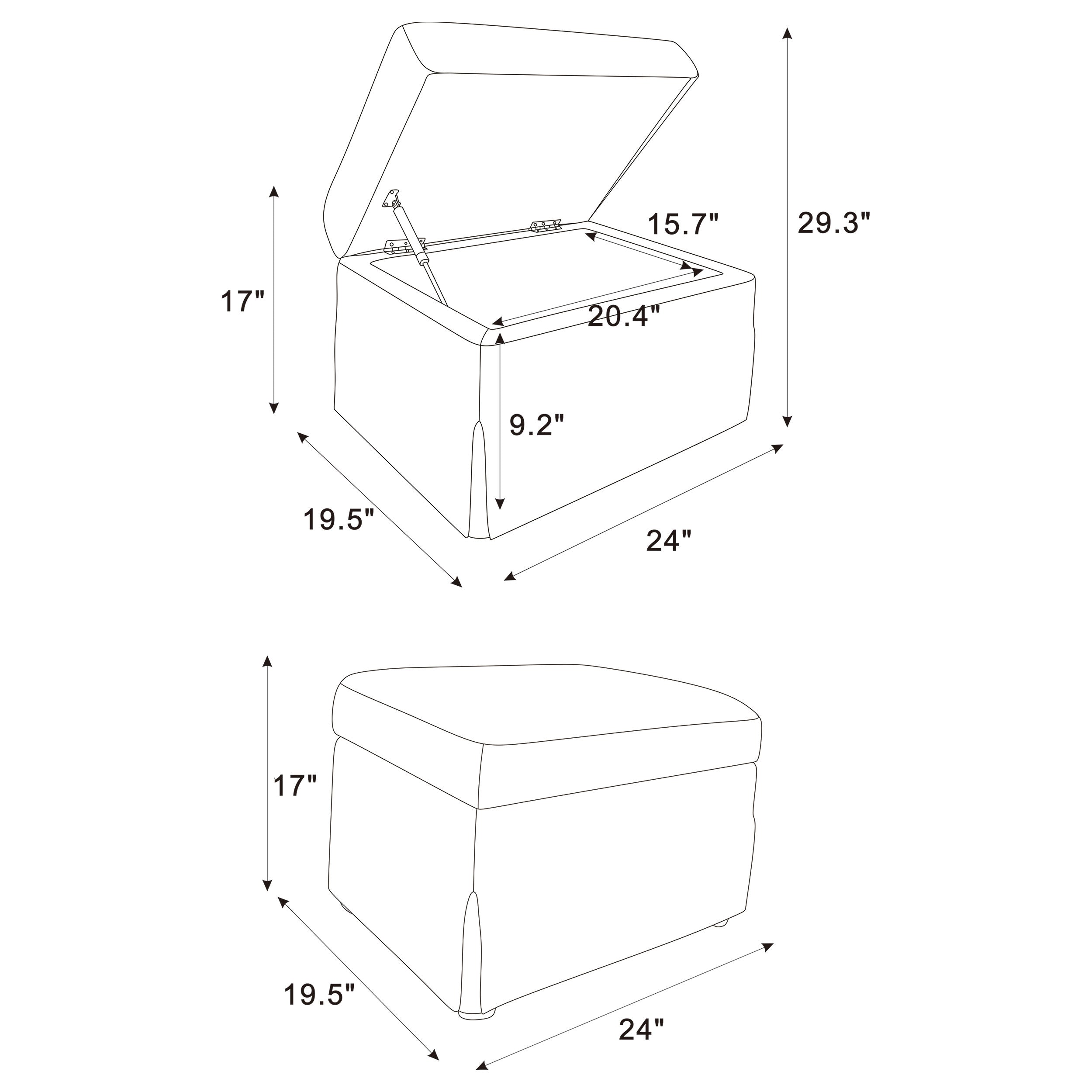 Winter Storage Ottoman - Ideal Furniture (Fresno,CA)