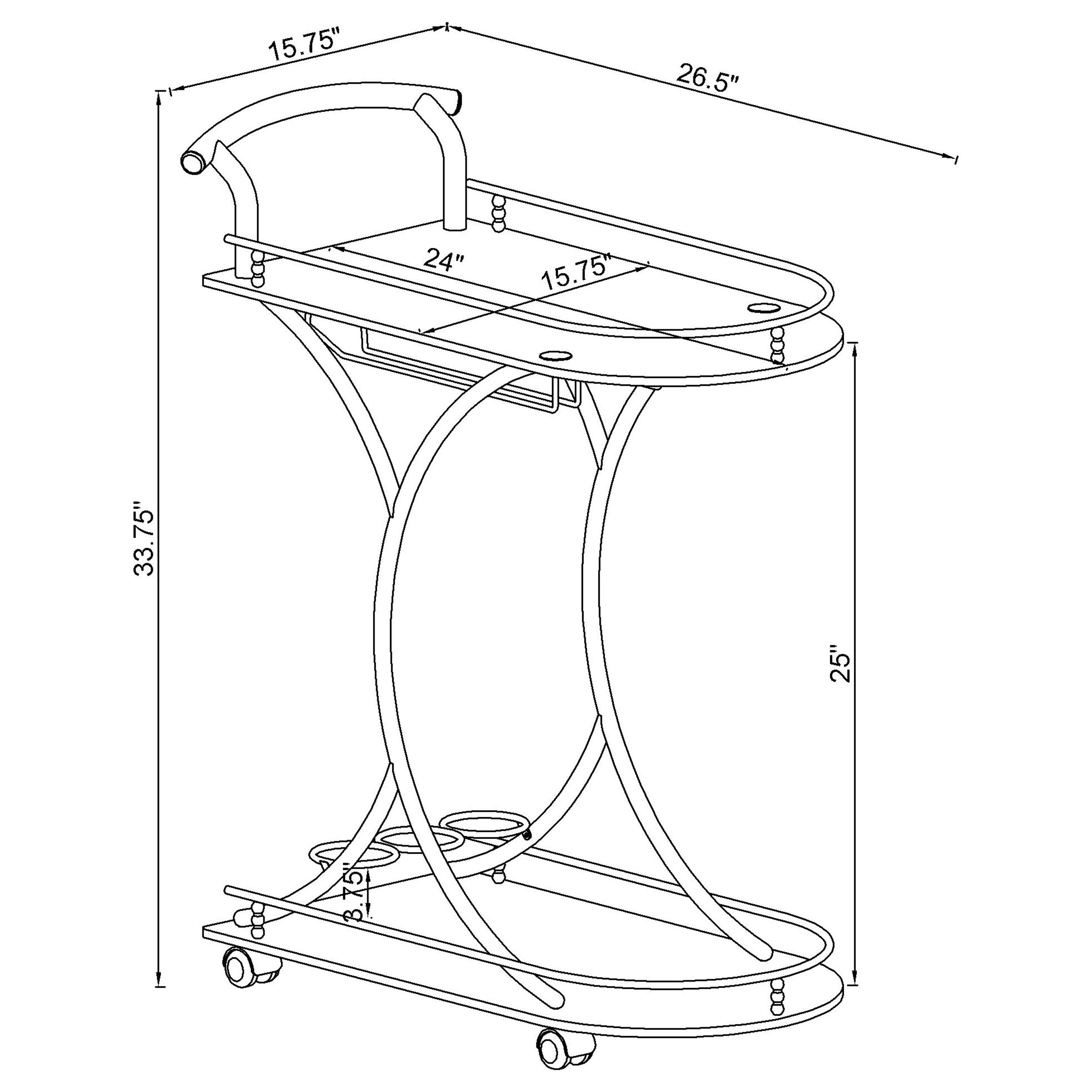 Elfman Bar Cart - Ideal Furniture (Fresno,CA)