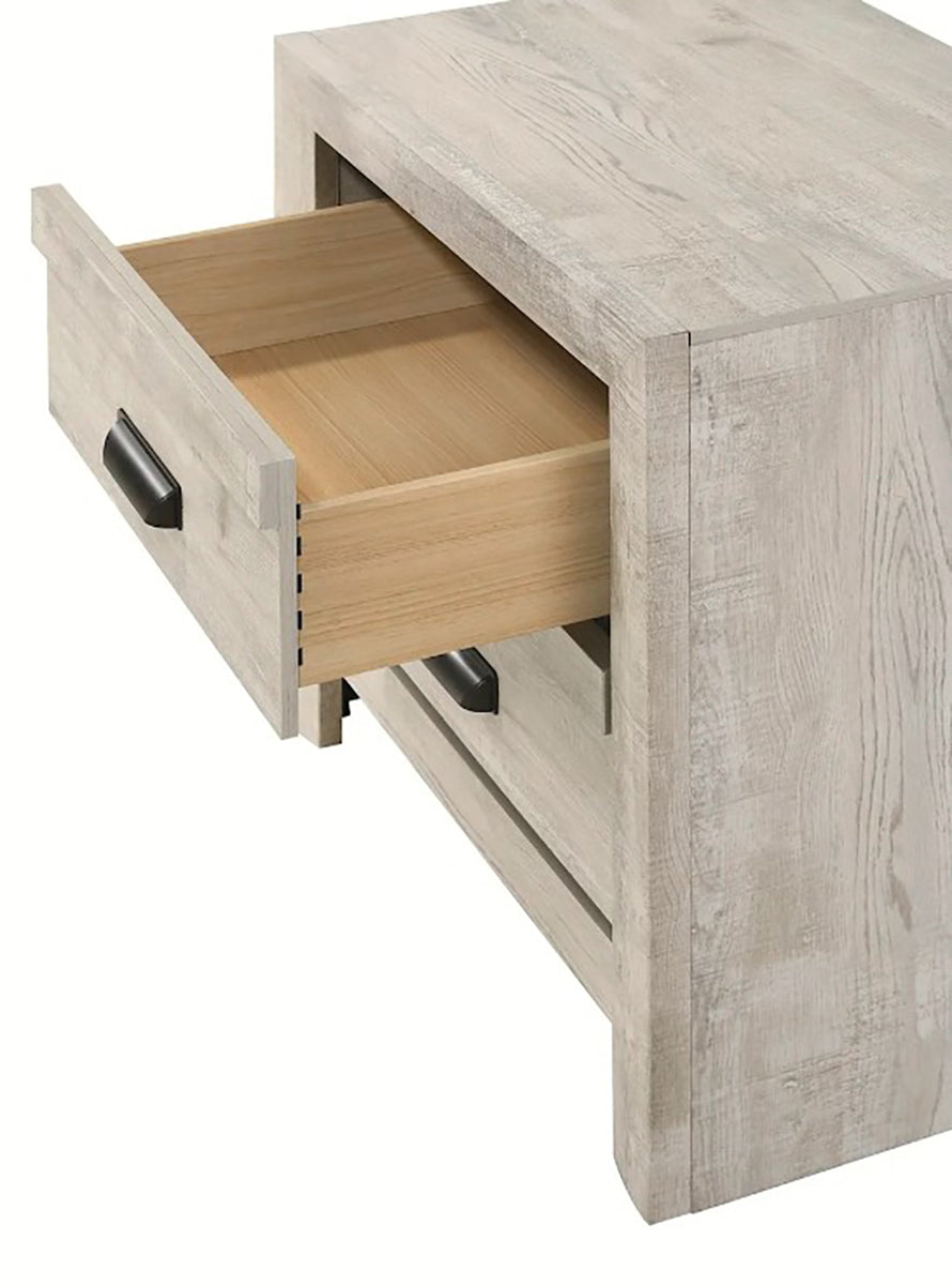 Crown Mark Furniture Valor 2 Drawer Nightstand in Gray - Ideal Furniture (Fresno,CA)
