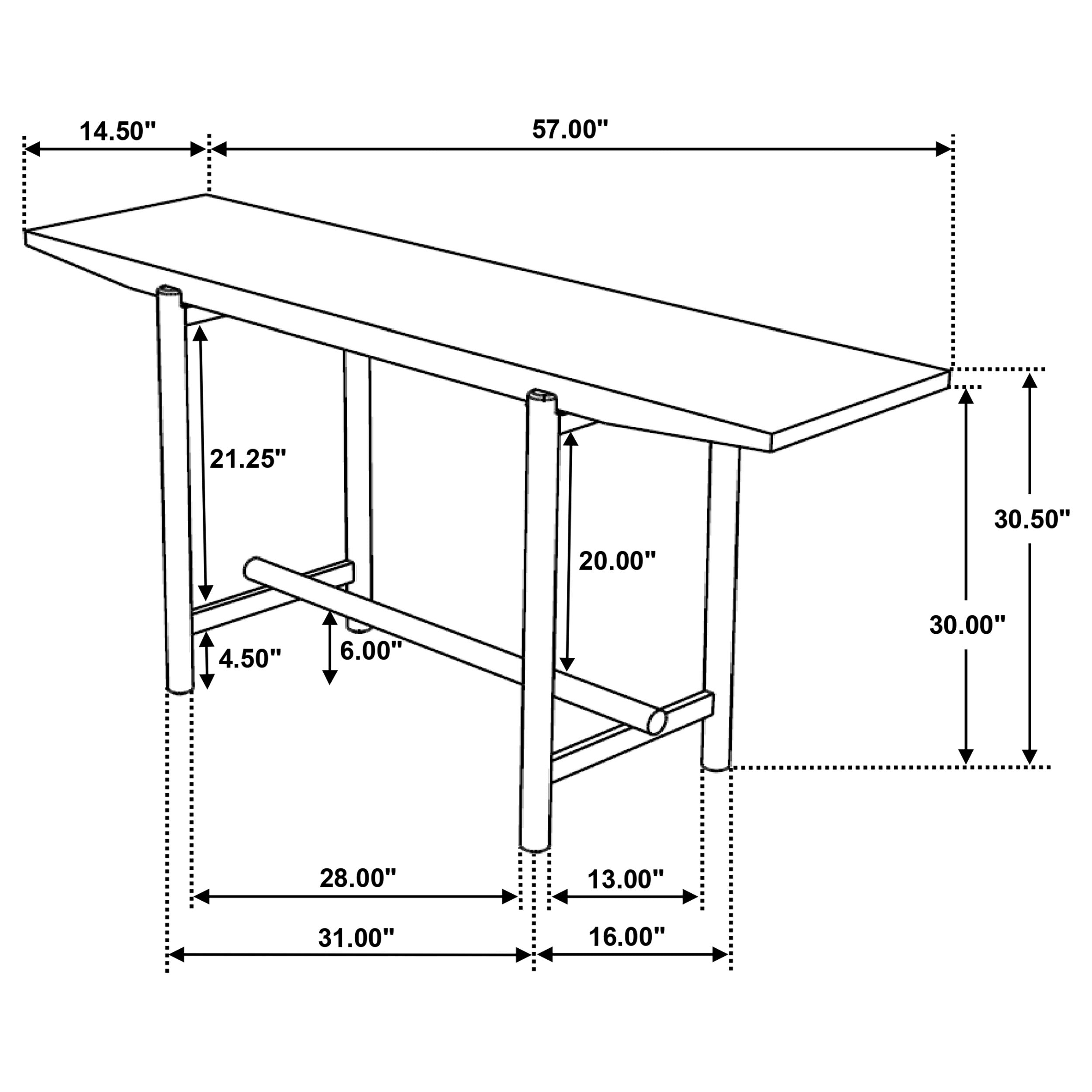Darius Console Table - Ideal Furniture (Fresno,CA)