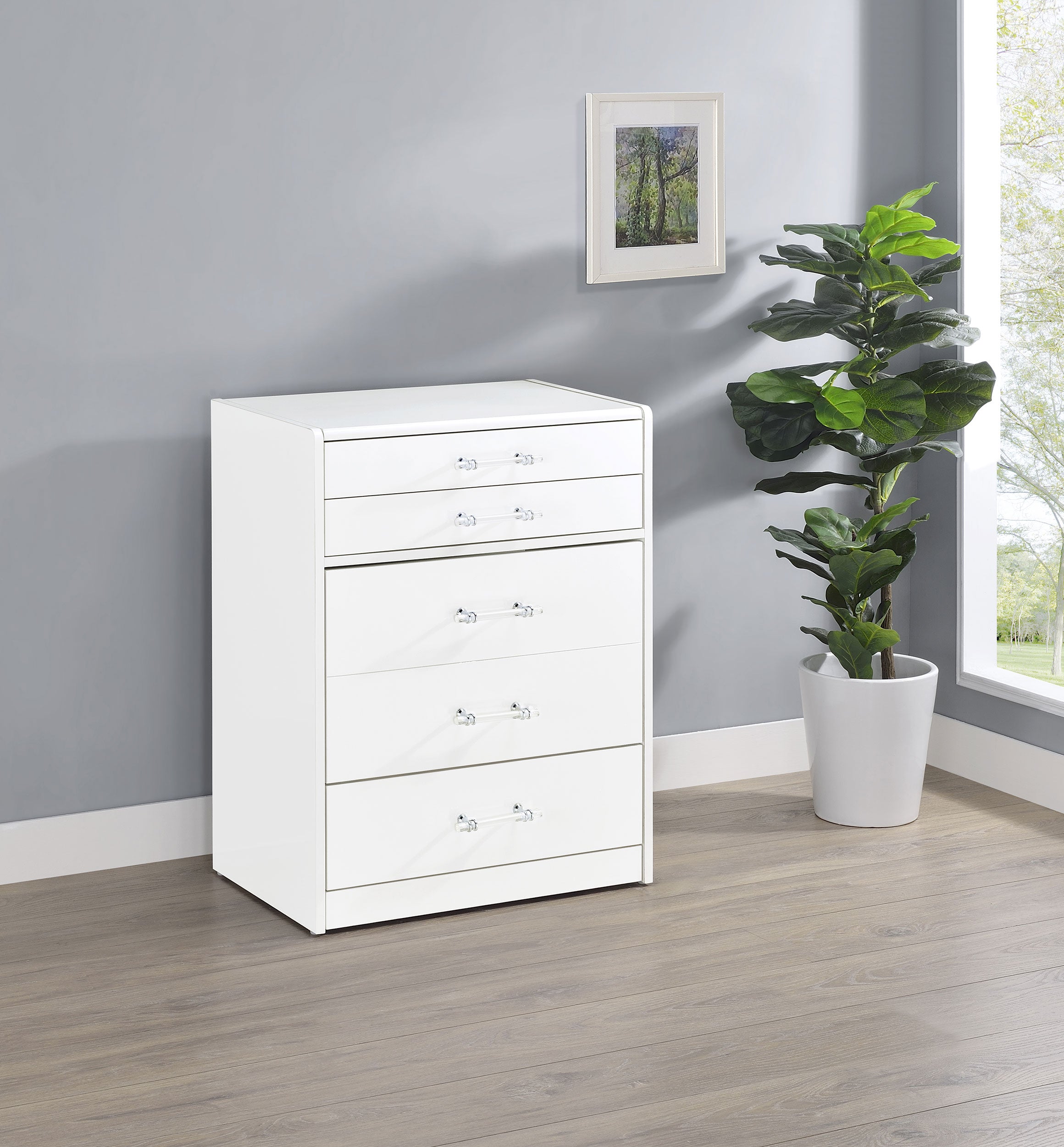 Danbury Makeup Vanity Table with LED Mirror and Stool - Ideal Furniture (Fresno,CA)