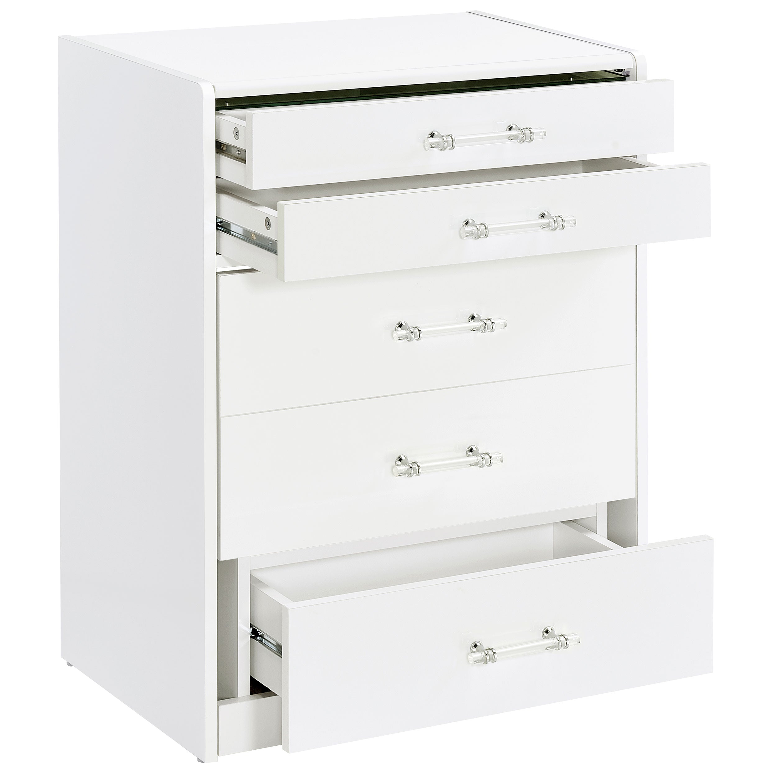 Danbury Makeup Vanity Table with LED Mirror and Stool - Ideal Furniture (Fresno,CA)