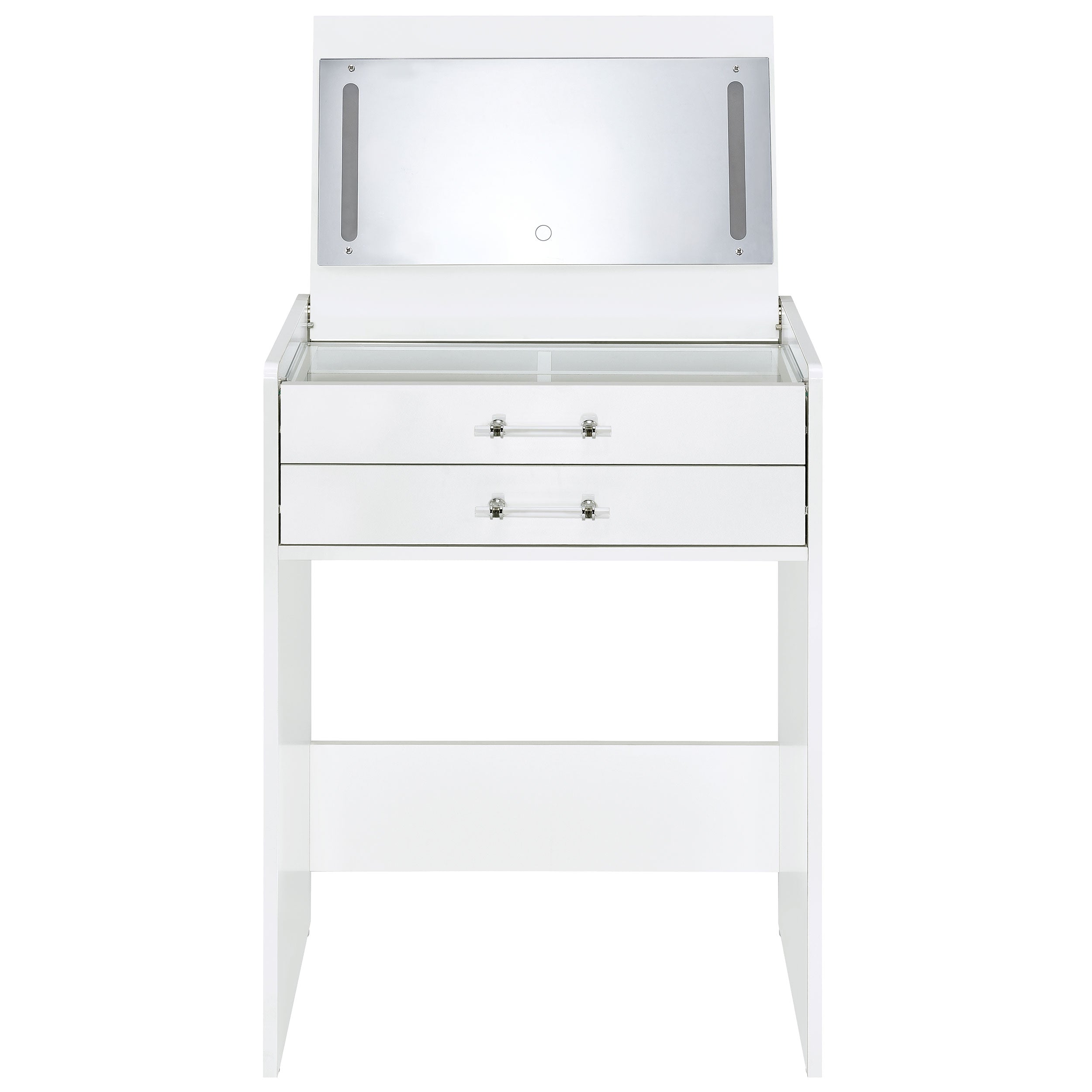 Danbury Makeup Vanity Table with LED Mirror and Stool - Ideal Furniture (Fresno,CA)