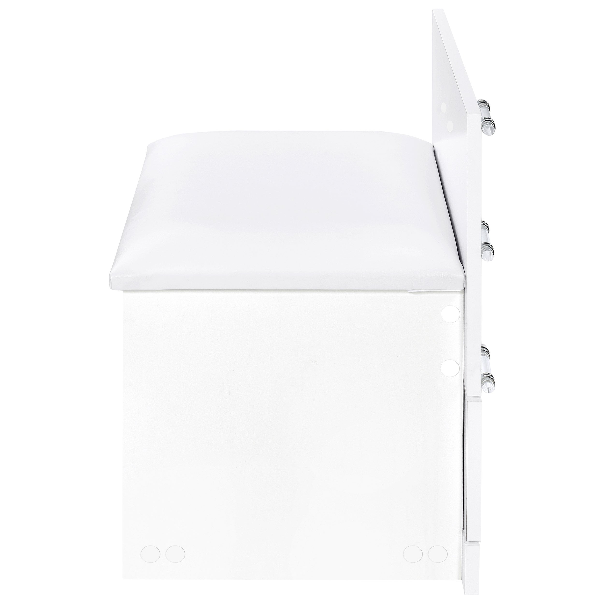 Danbury Makeup Vanity Table with LED Mirror and Stool - Ideal Furniture (Fresno,CA)