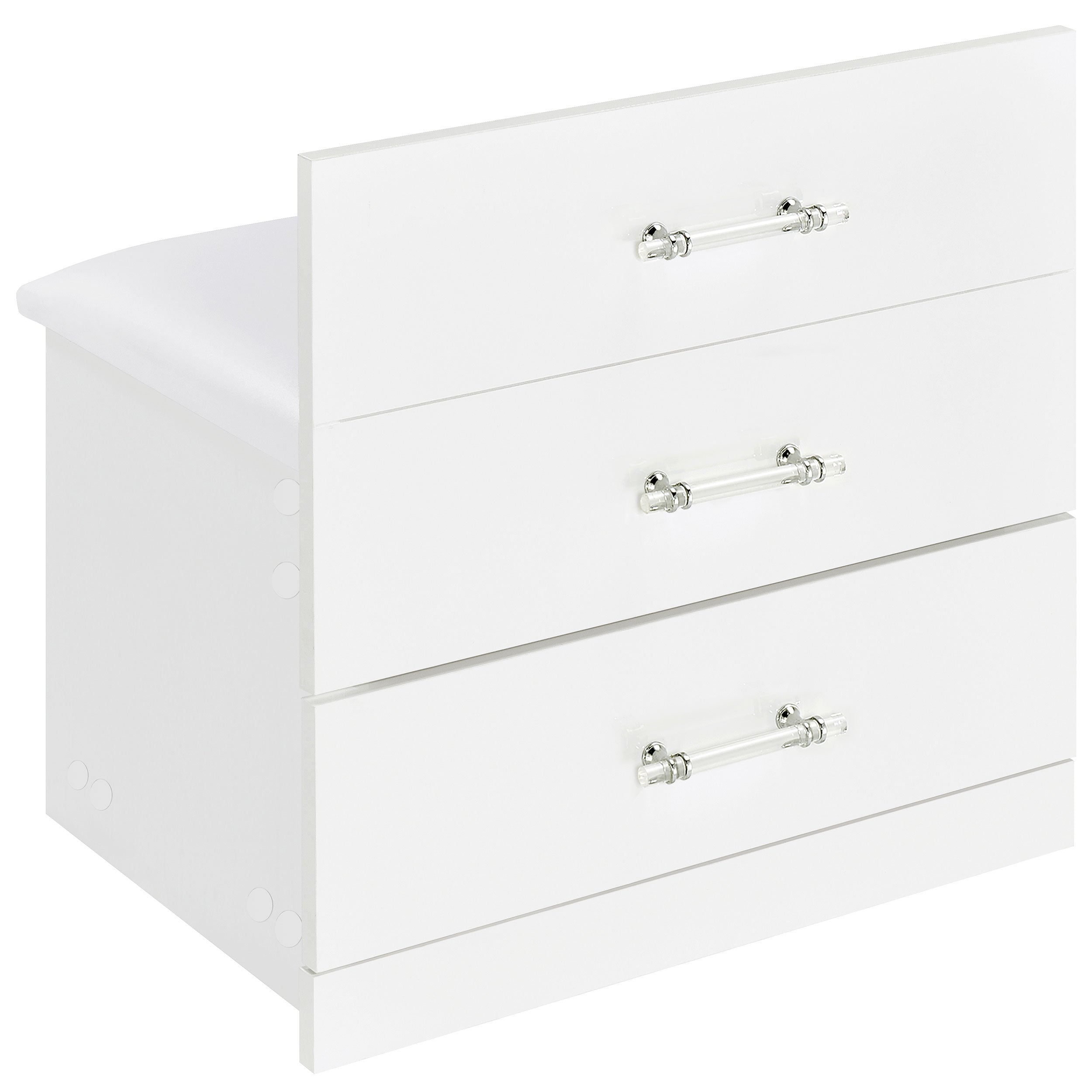 Danbury Makeup Vanity Table with LED Mirror and Stool - Ideal Furniture (Fresno,CA)