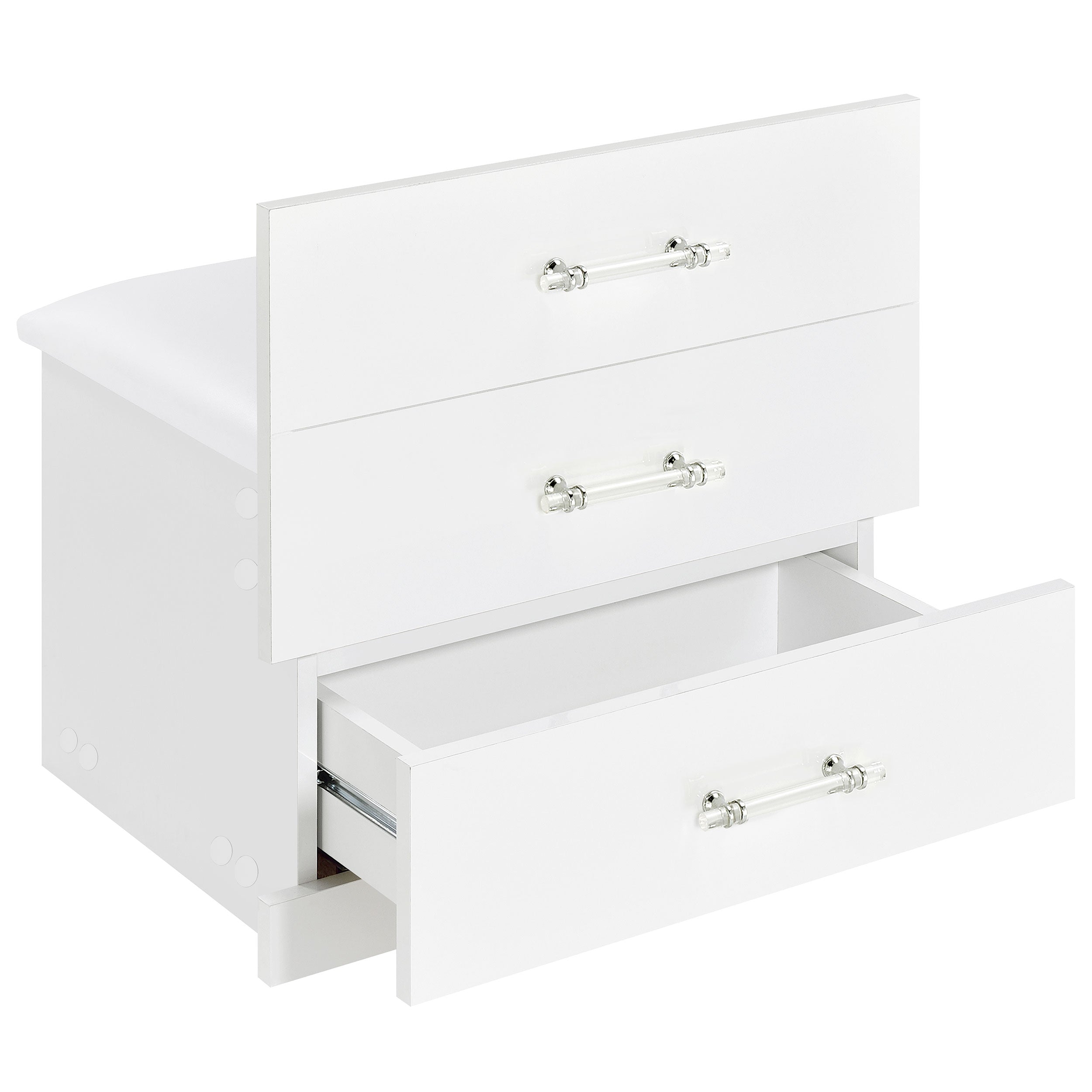 Danbury Makeup Vanity Table with LED Mirror and Stool - Ideal Furniture (Fresno,CA)