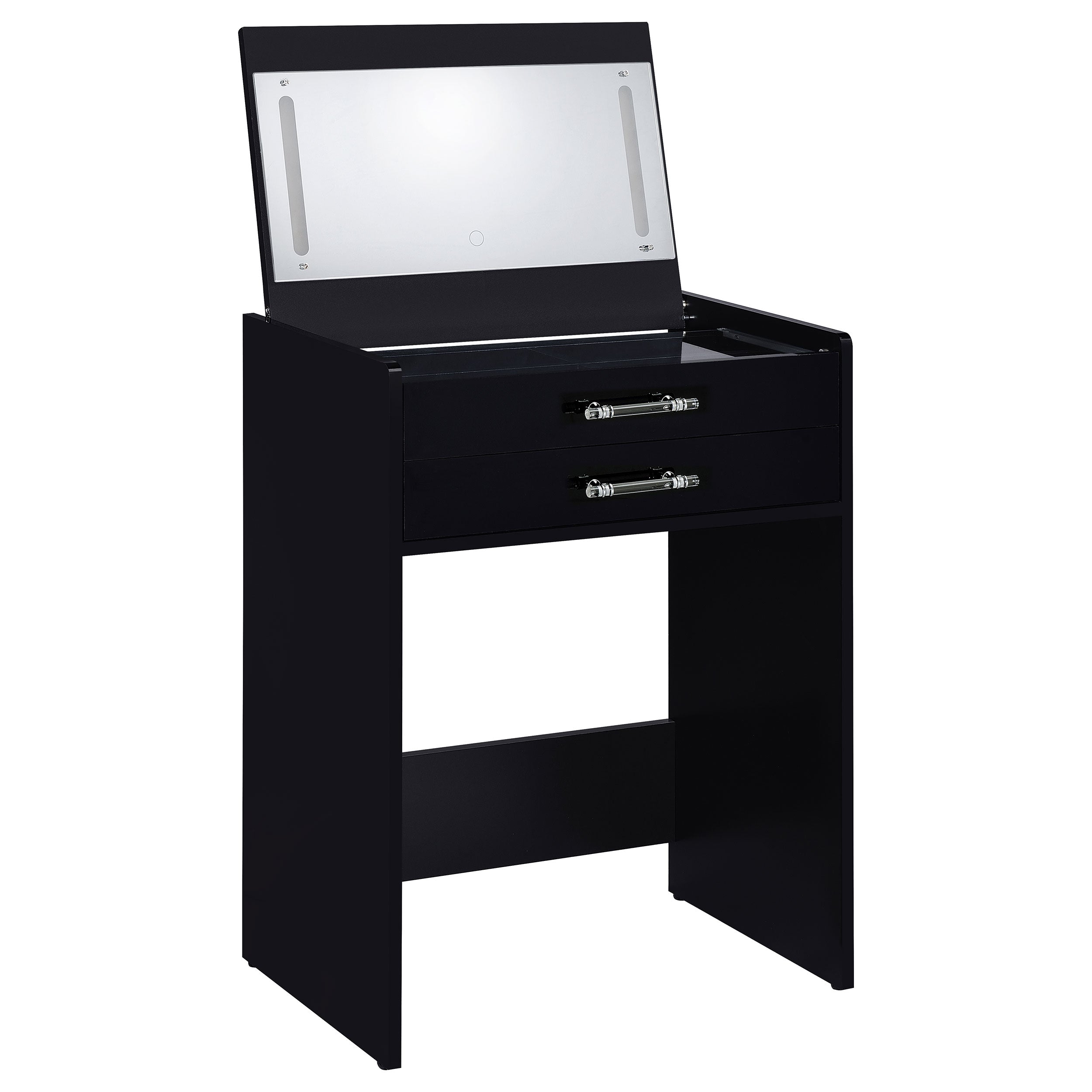 Danbury Makeup Vanity Table with LED Mirror and Stool - Ideal Furniture (Fresno,CA)