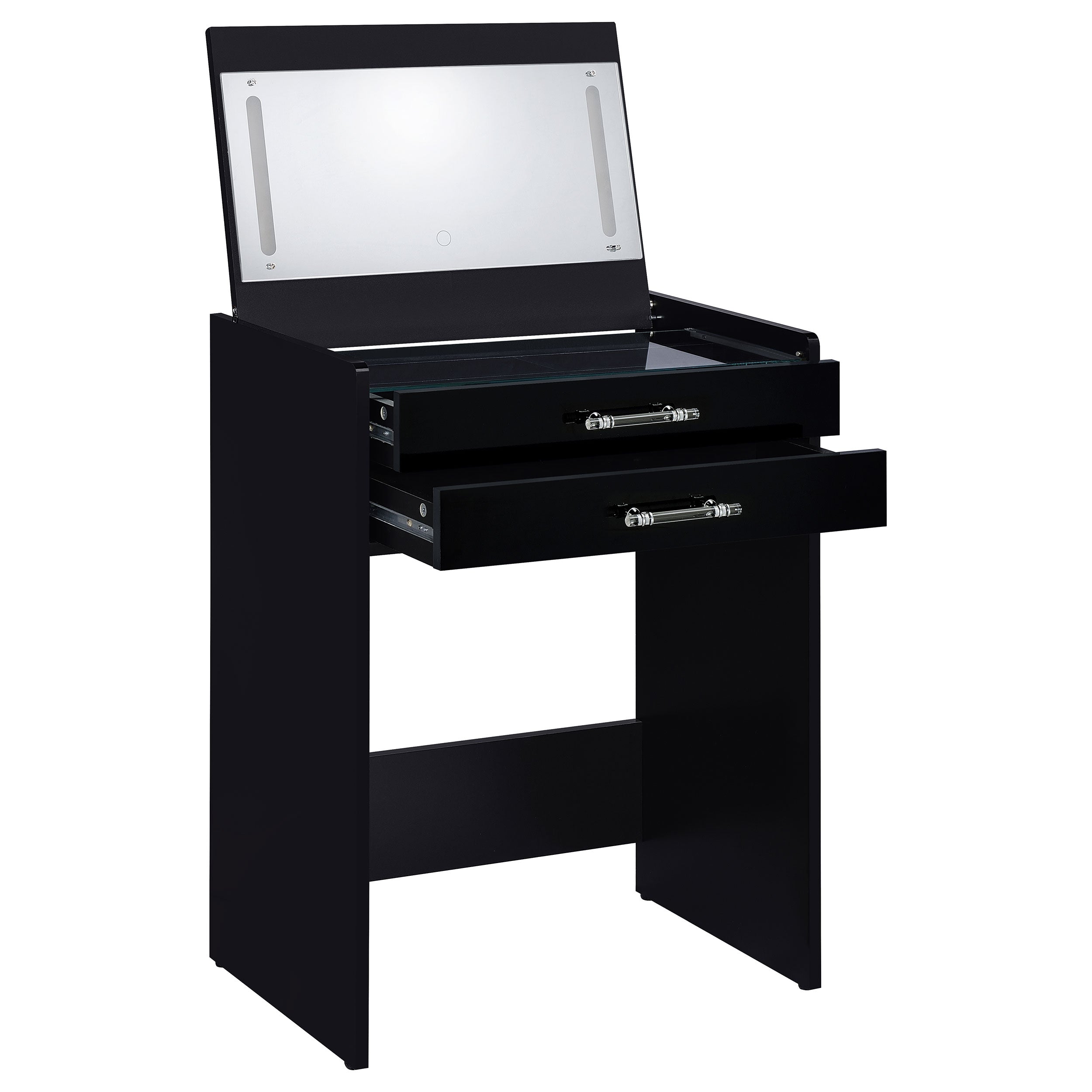 Danbury Makeup Vanity Table with LED Mirror and Stool - Ideal Furniture (Fresno,CA)