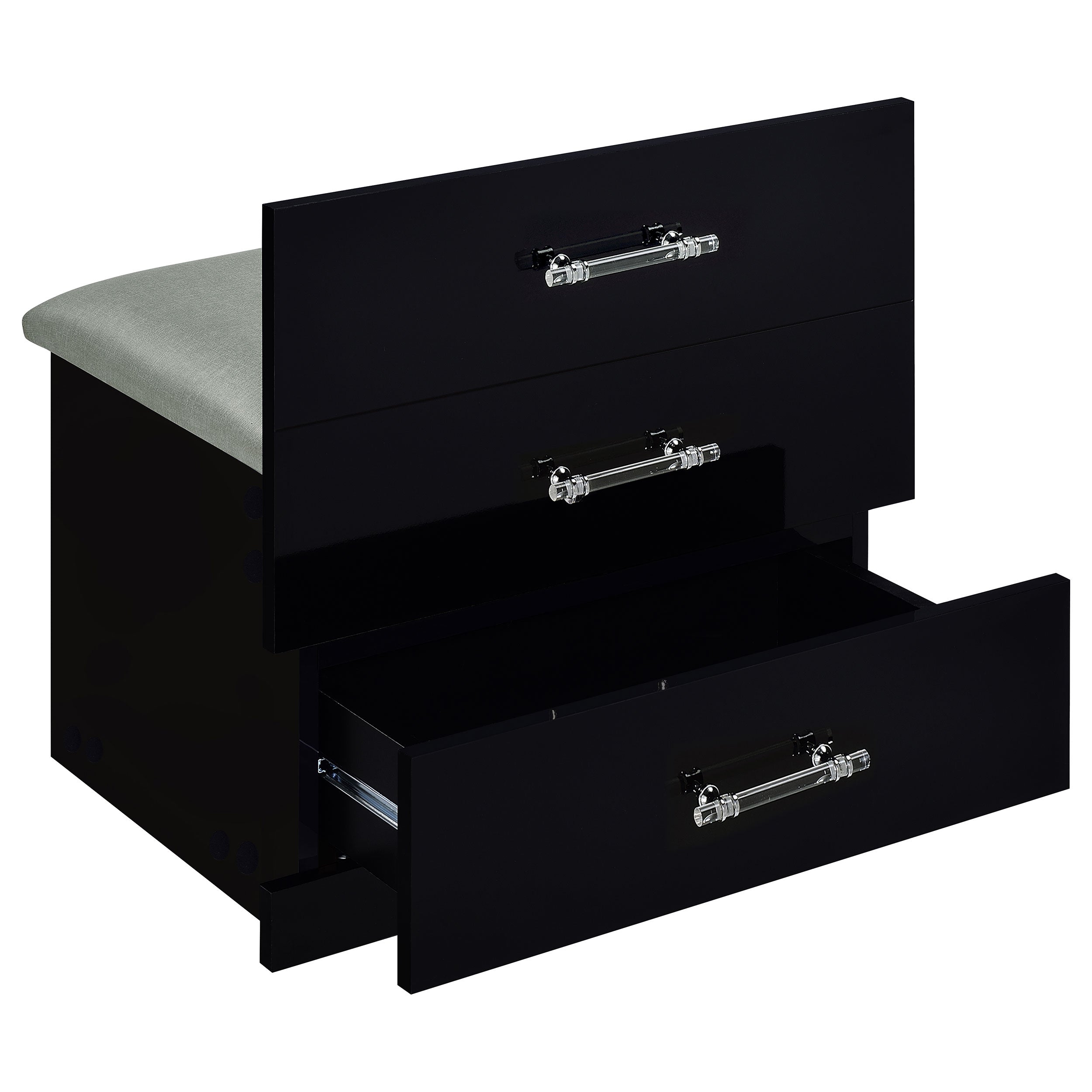 Danbury Makeup Vanity Table with LED Mirror and Stool - Ideal Furniture (Fresno,CA)