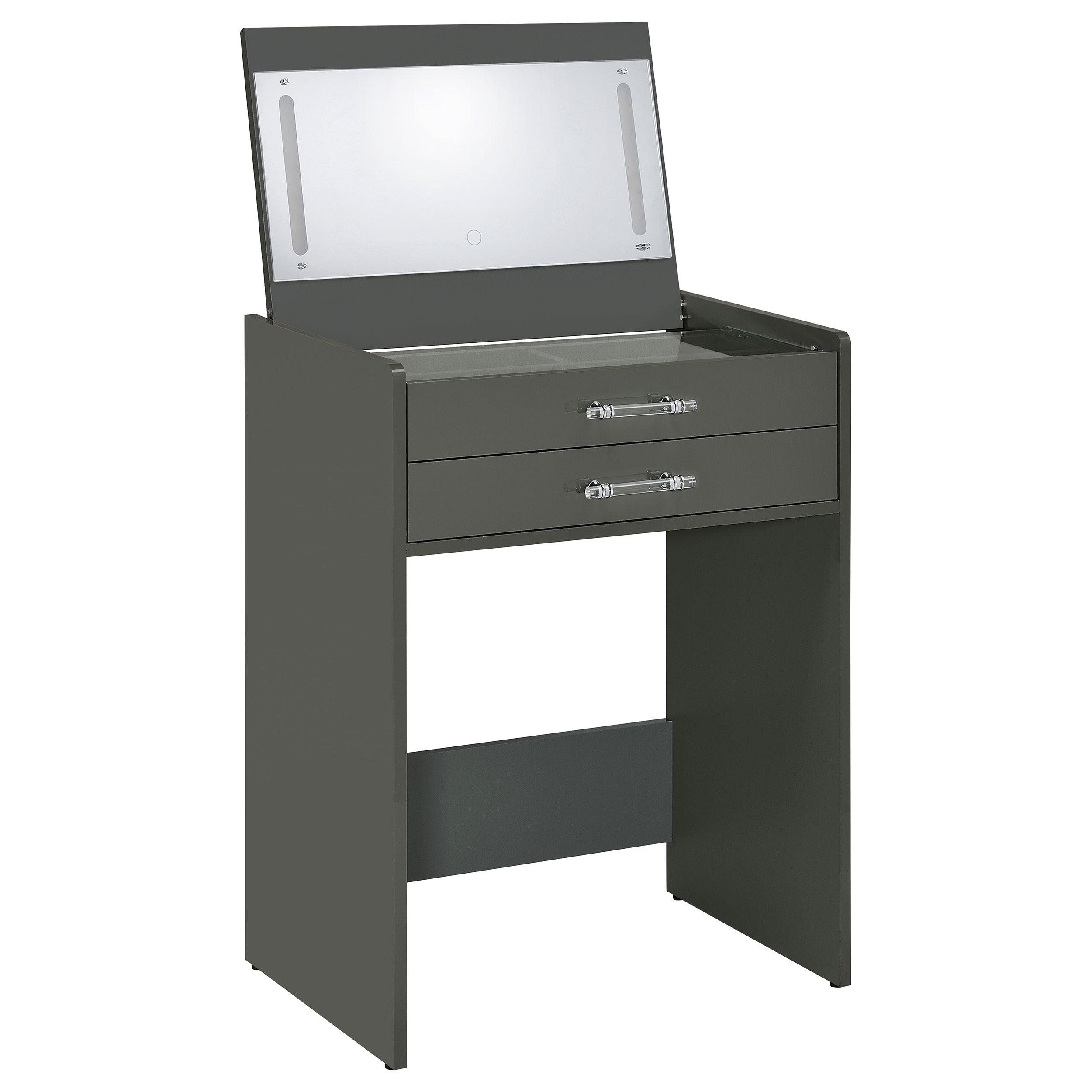 Danbury Makeup Vanity Table with LED Mirror and Stool - Ideal Furniture (Fresno,CA)