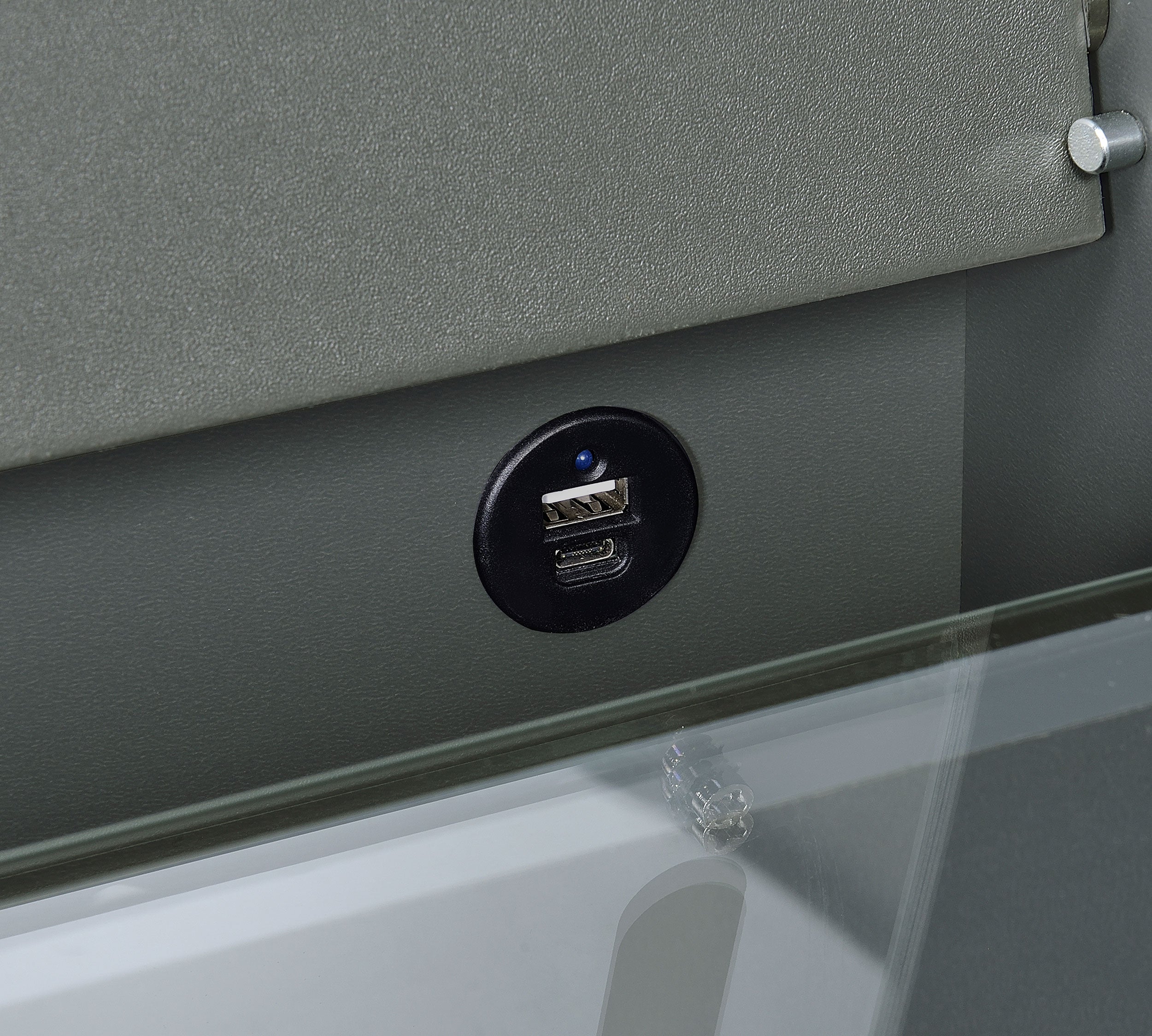 Danbury Makeup Vanity Table with LED Mirror and Stool - Ideal Furniture (Fresno,CA)