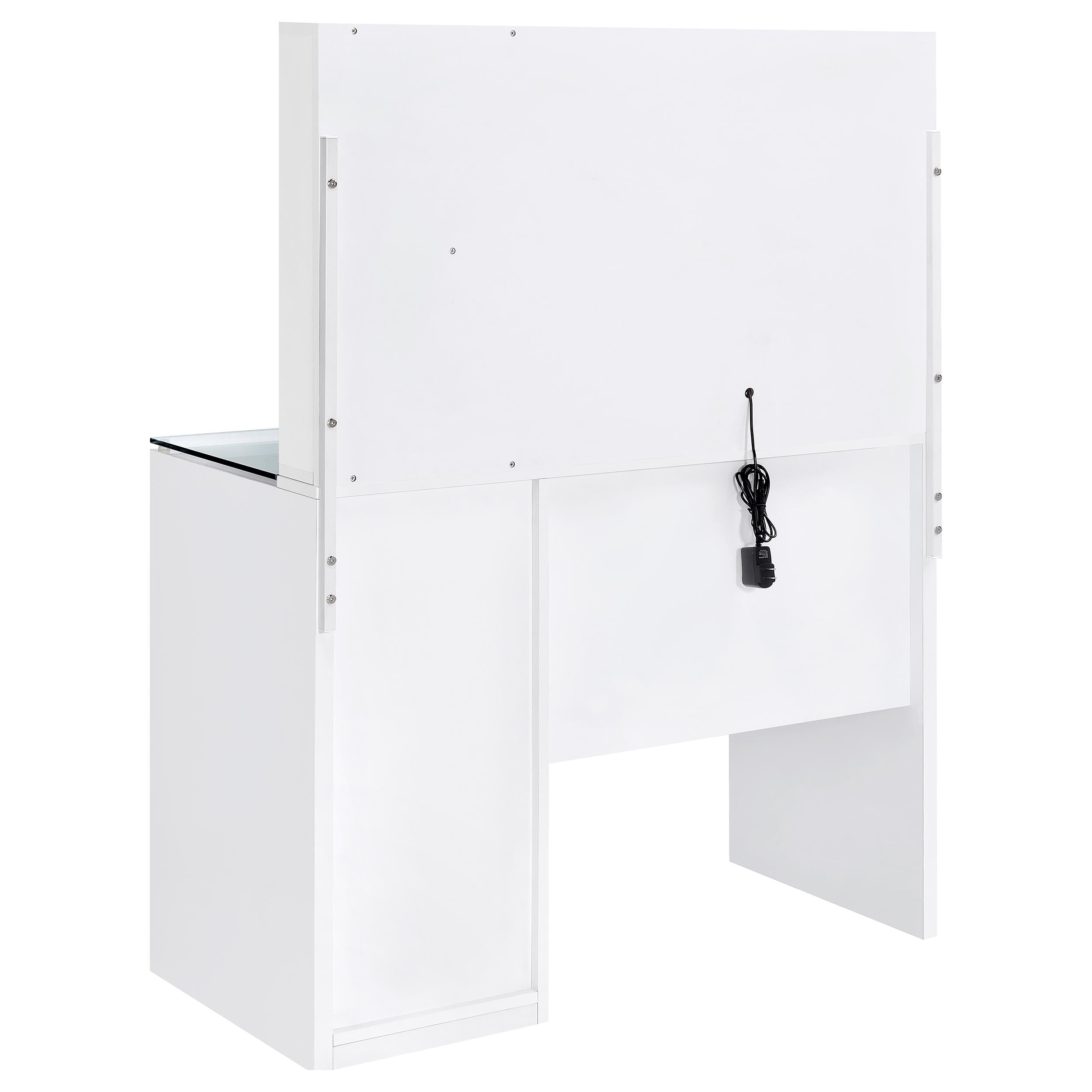 Flora Makeup Vanity Table with LED Mirror and Stool - Ideal Furniture (Fresno,CA)