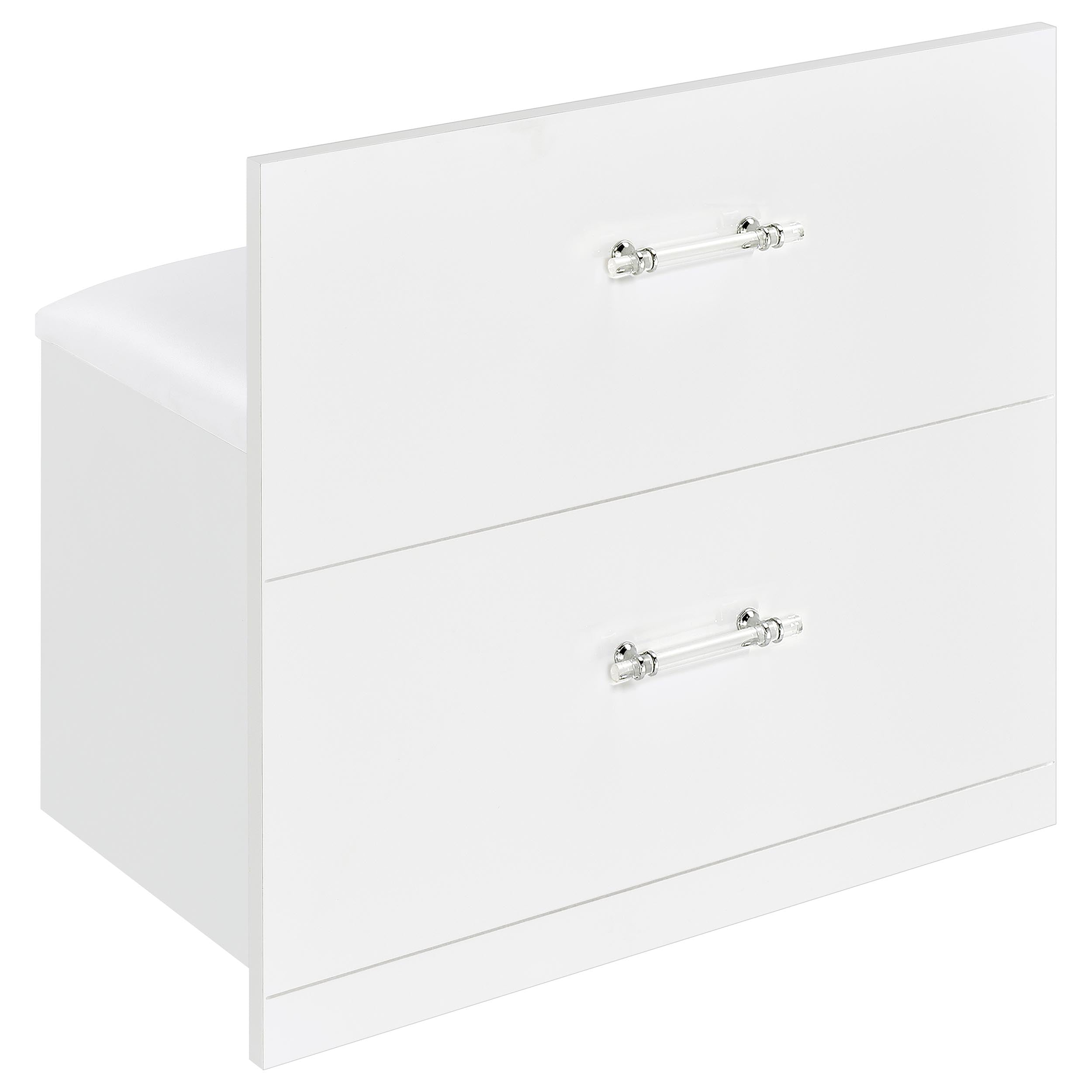 Flora Makeup Vanity Table with LED Mirror and Stool - Ideal Furniture (Fresno,CA)