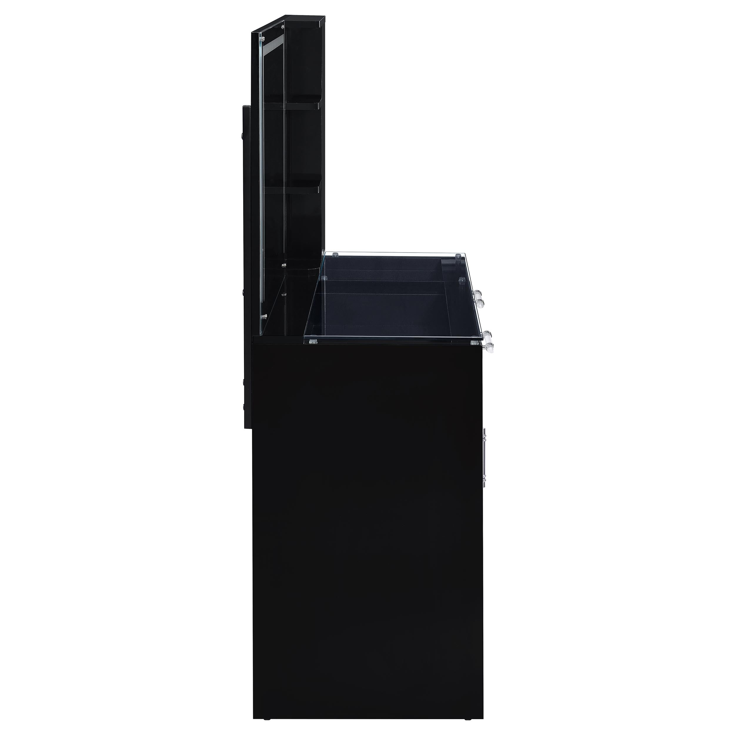 Flora Makeup Vanity Table with LED Mirror and Stool - Ideal Furniture (Fresno,CA)