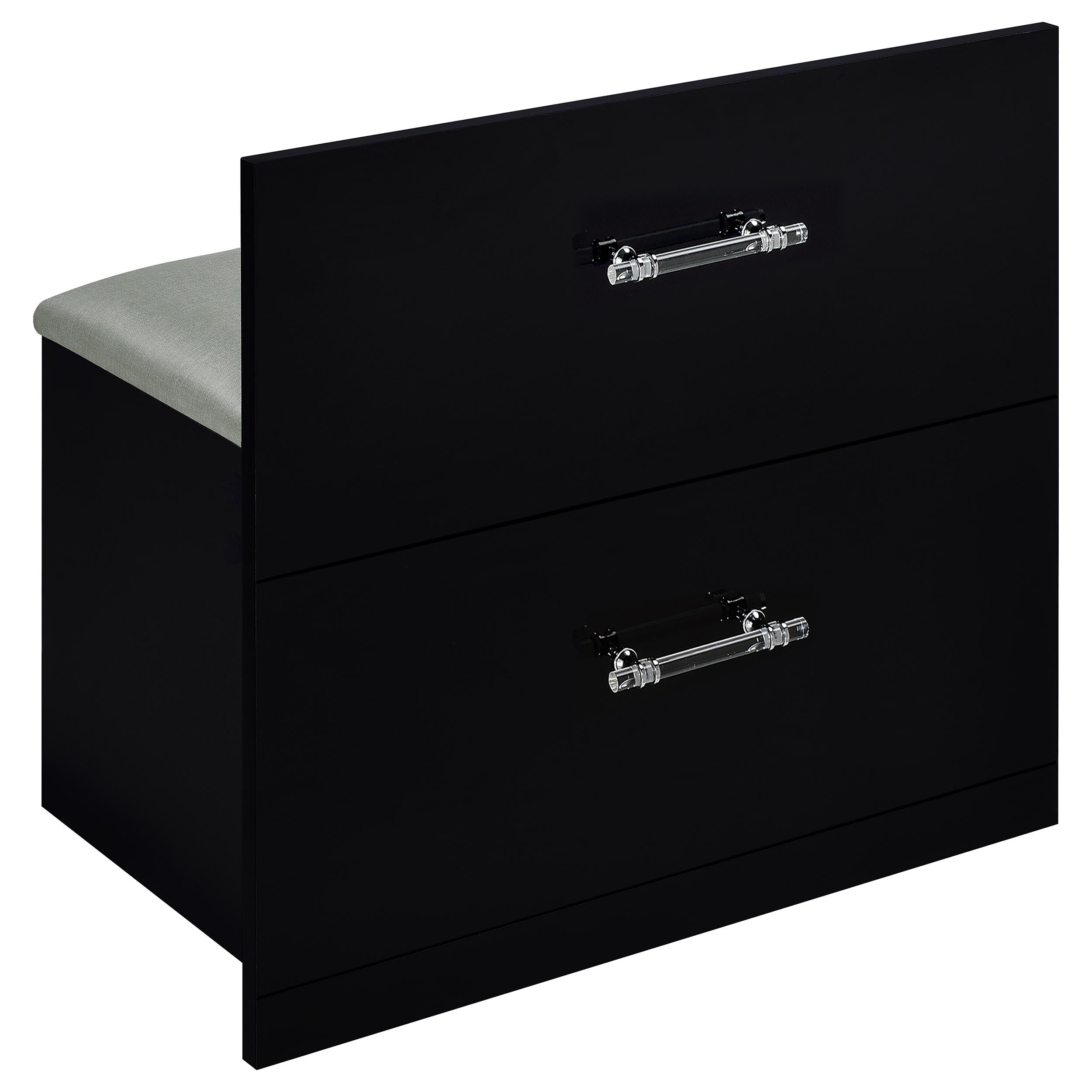 Flora Makeup Vanity Table with LED Mirror and Stool - Ideal Furniture (Fresno,CA)