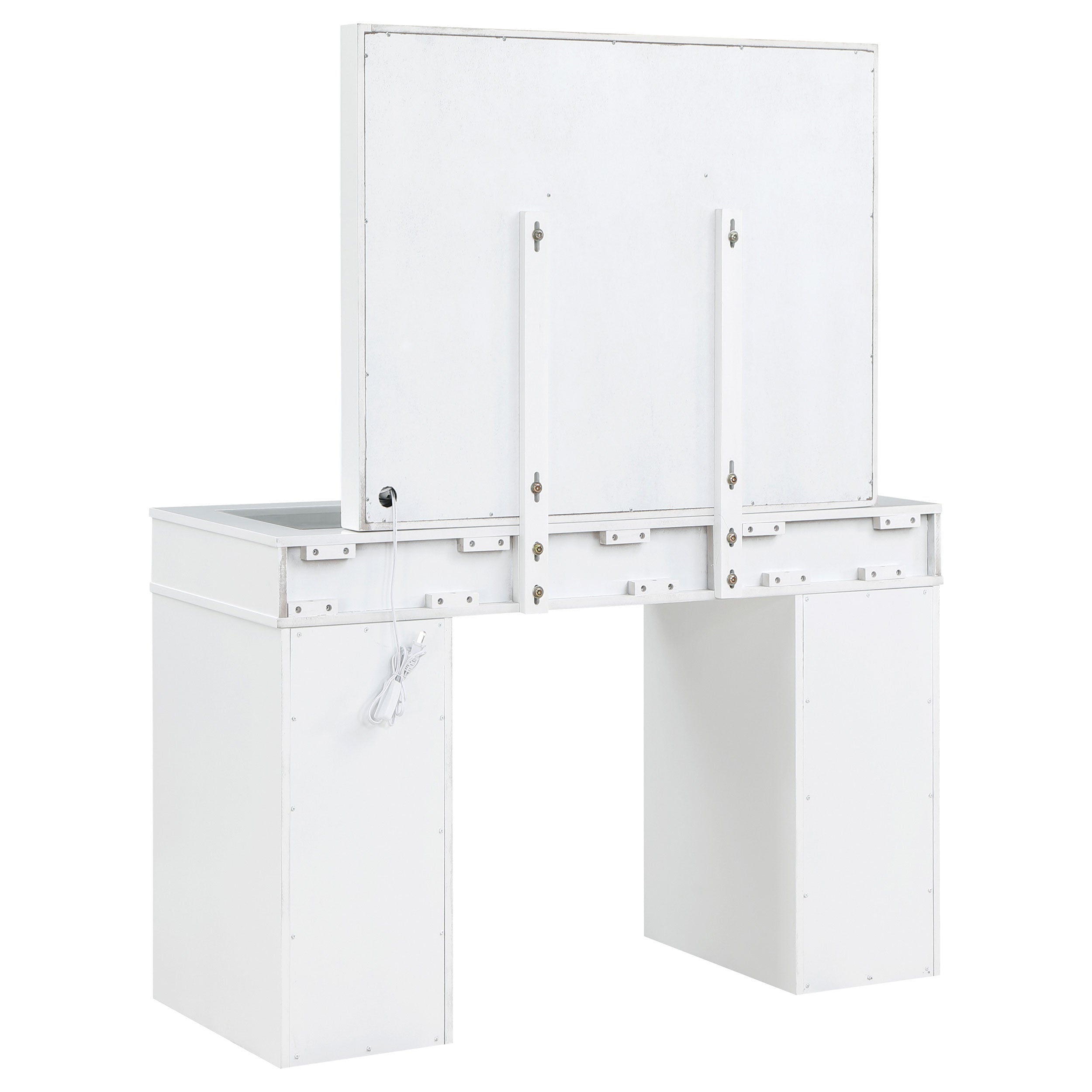 Regina Makeup Vanity Table with LED Mirror and Stool - Ideal Furniture (Fresno,CA)