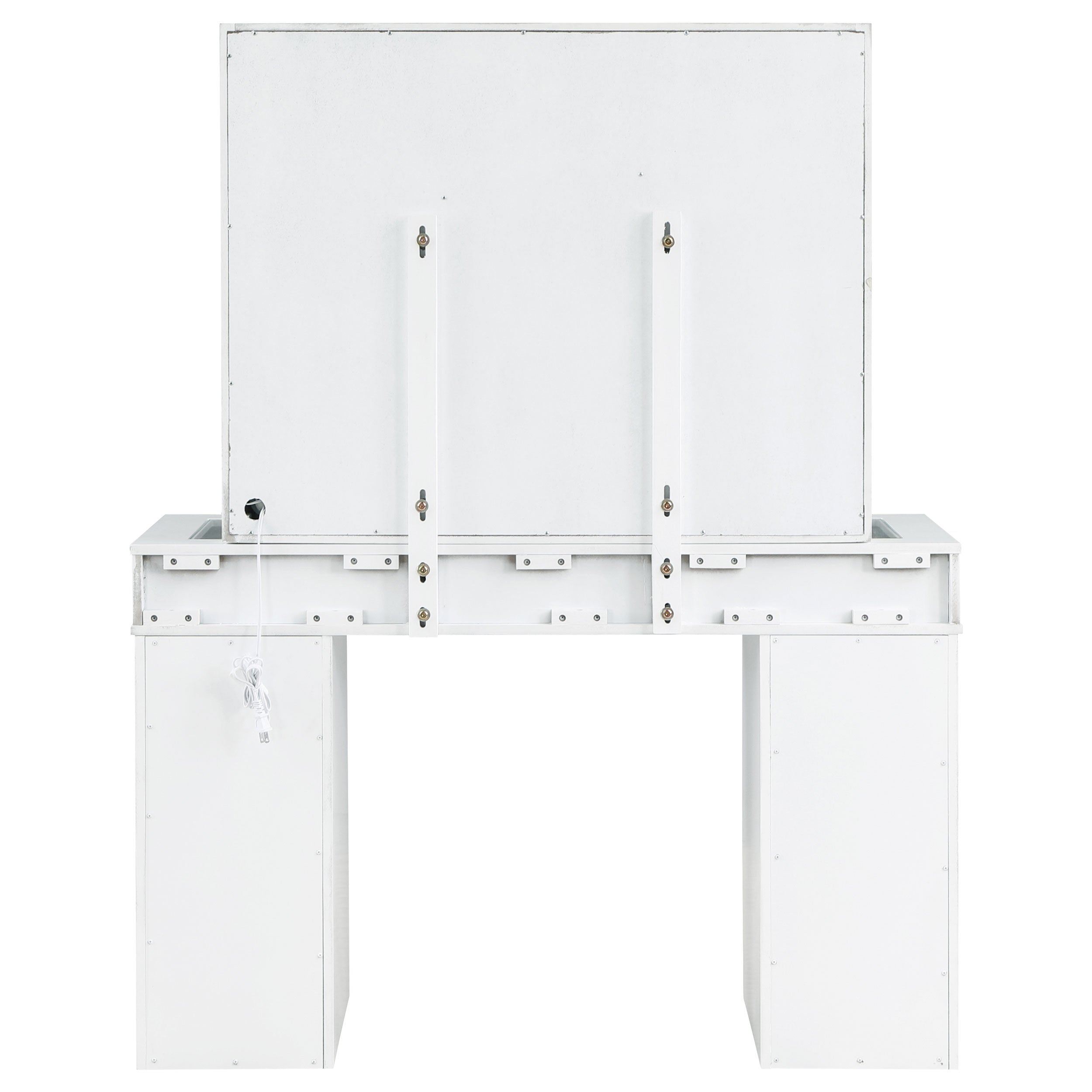 Regina Makeup Vanity Table with LED Mirror and Stool - Ideal Furniture (Fresno,CA)