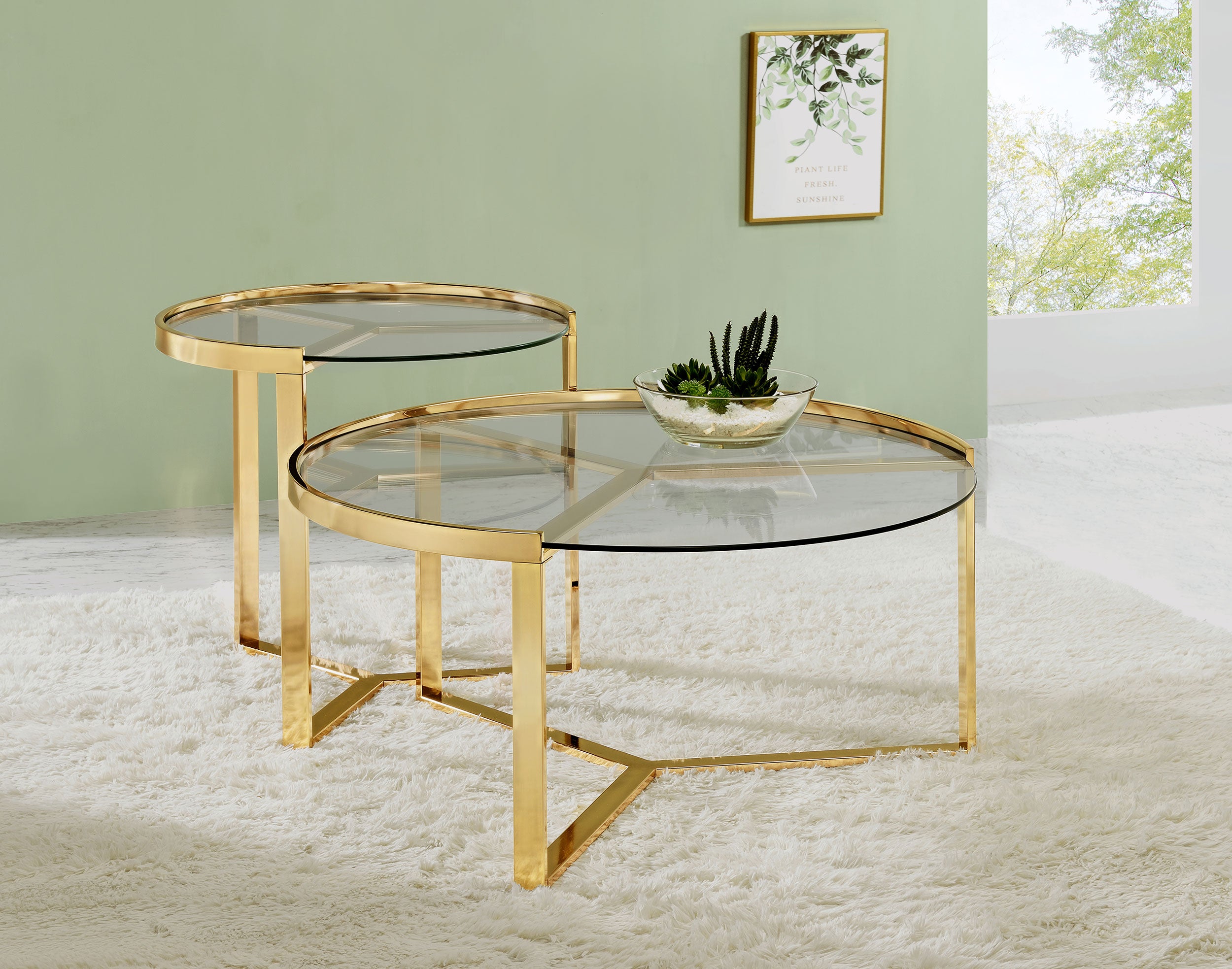 Delia Nesting Coffee Table - Ideal Furniture (Fresno,CA)