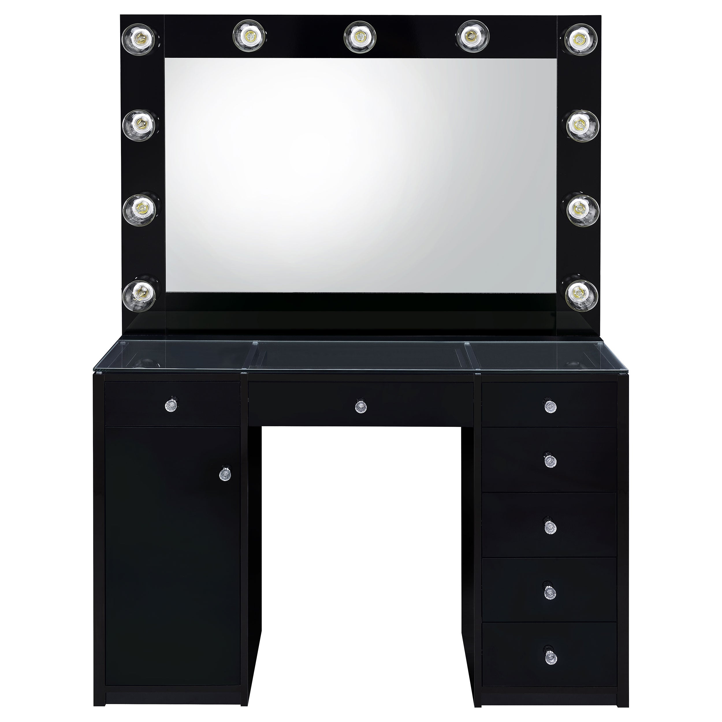 Acena Makeup Vanity Table with LED Mirror - Ideal Furniture (Fresno,CA)
