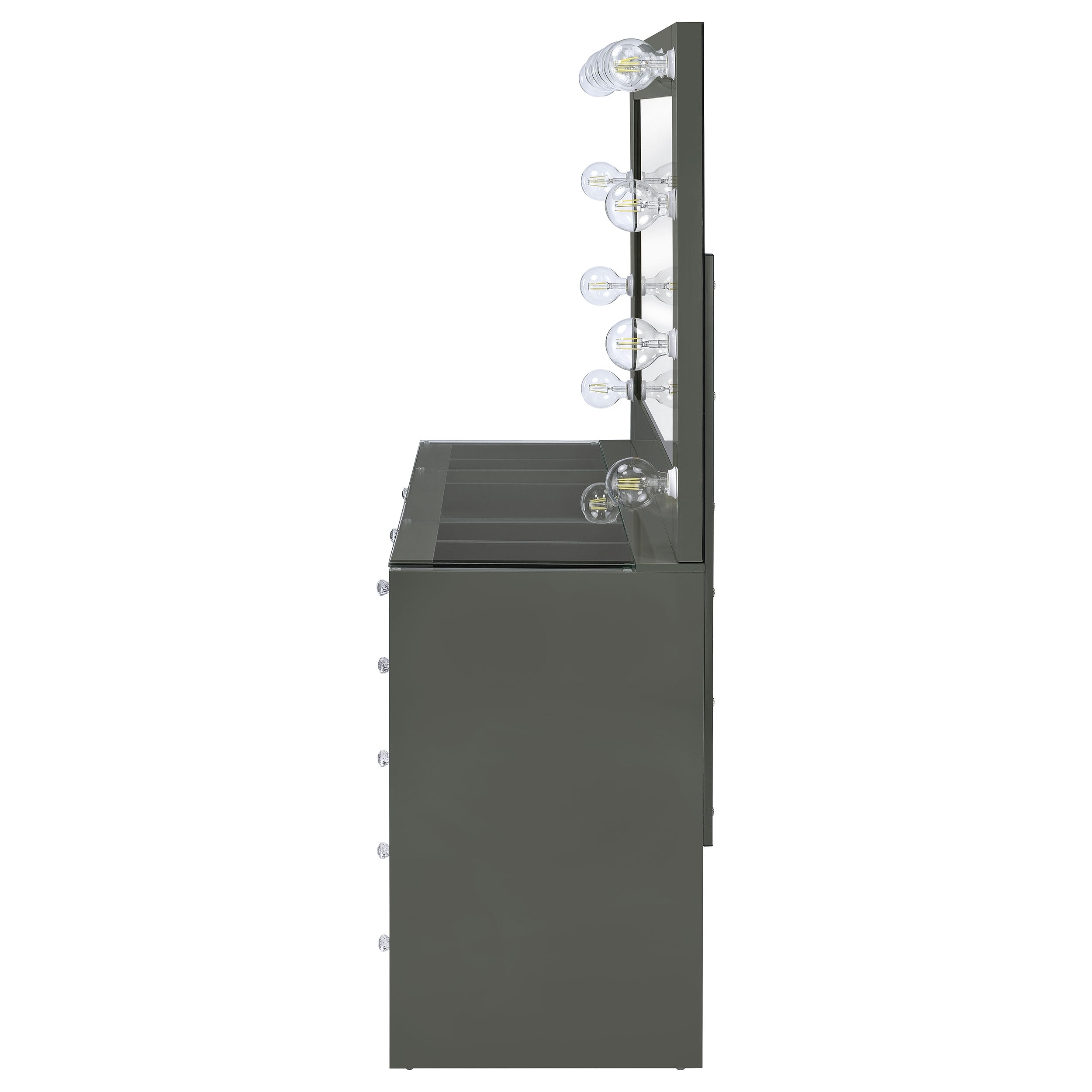 Acena Makeup Vanity Table with LED Mirror - Ideal Furniture (Fresno,CA)