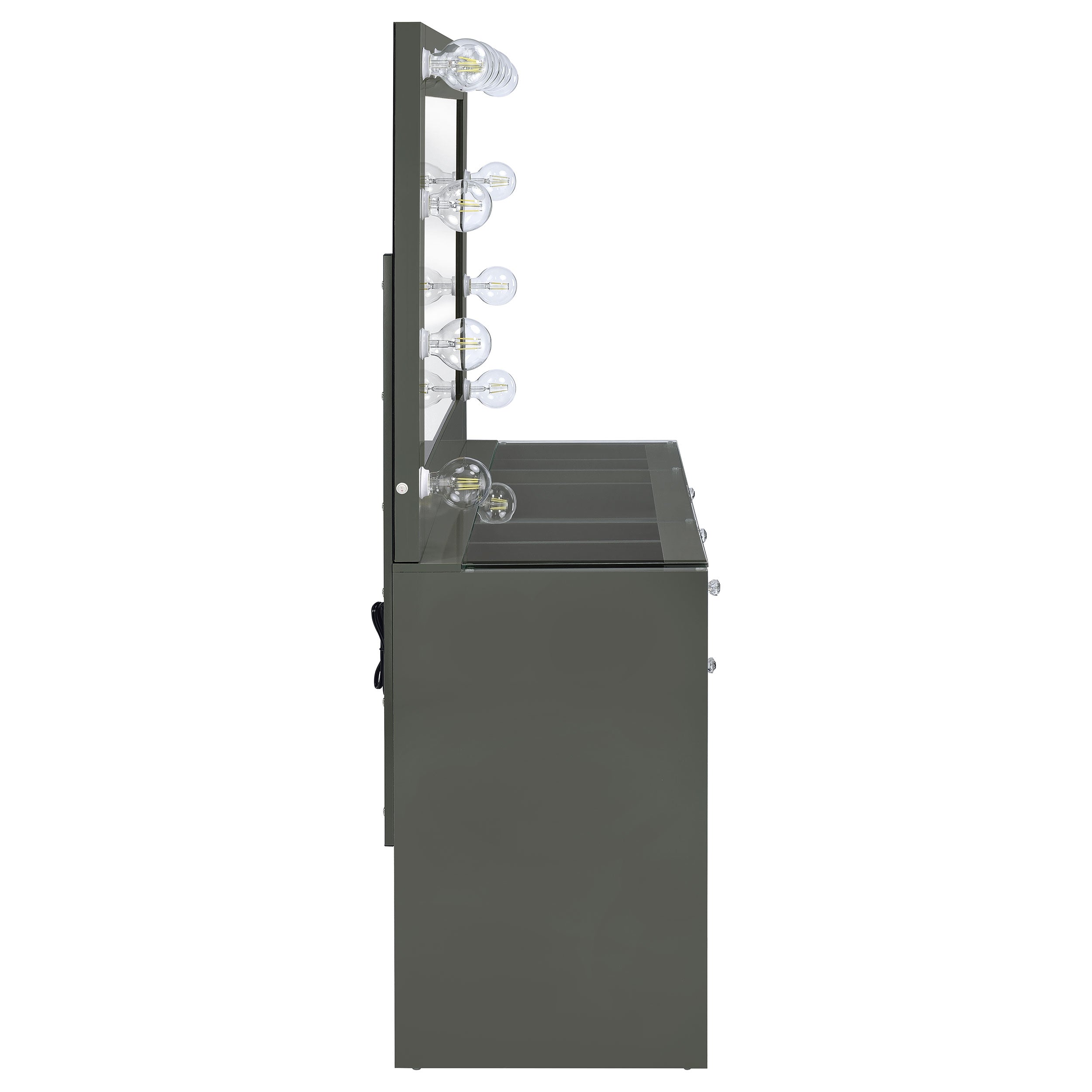 Acena Makeup Vanity Table with LED Mirror - Ideal Furniture (Fresno,CA)