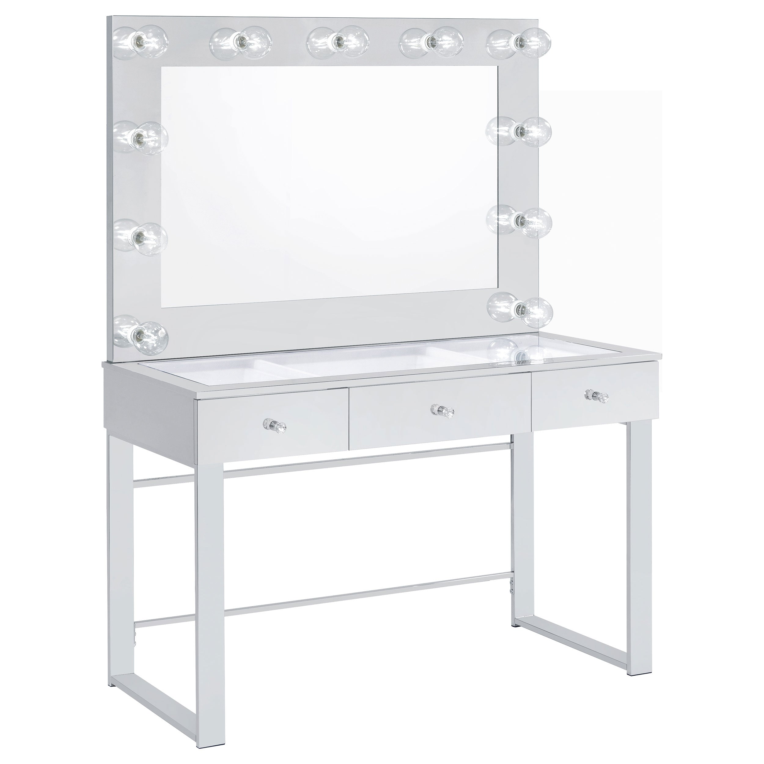 Umbridge Makeup Vanity Table with LED Mirror - Ideal Furniture (Fresno,CA)