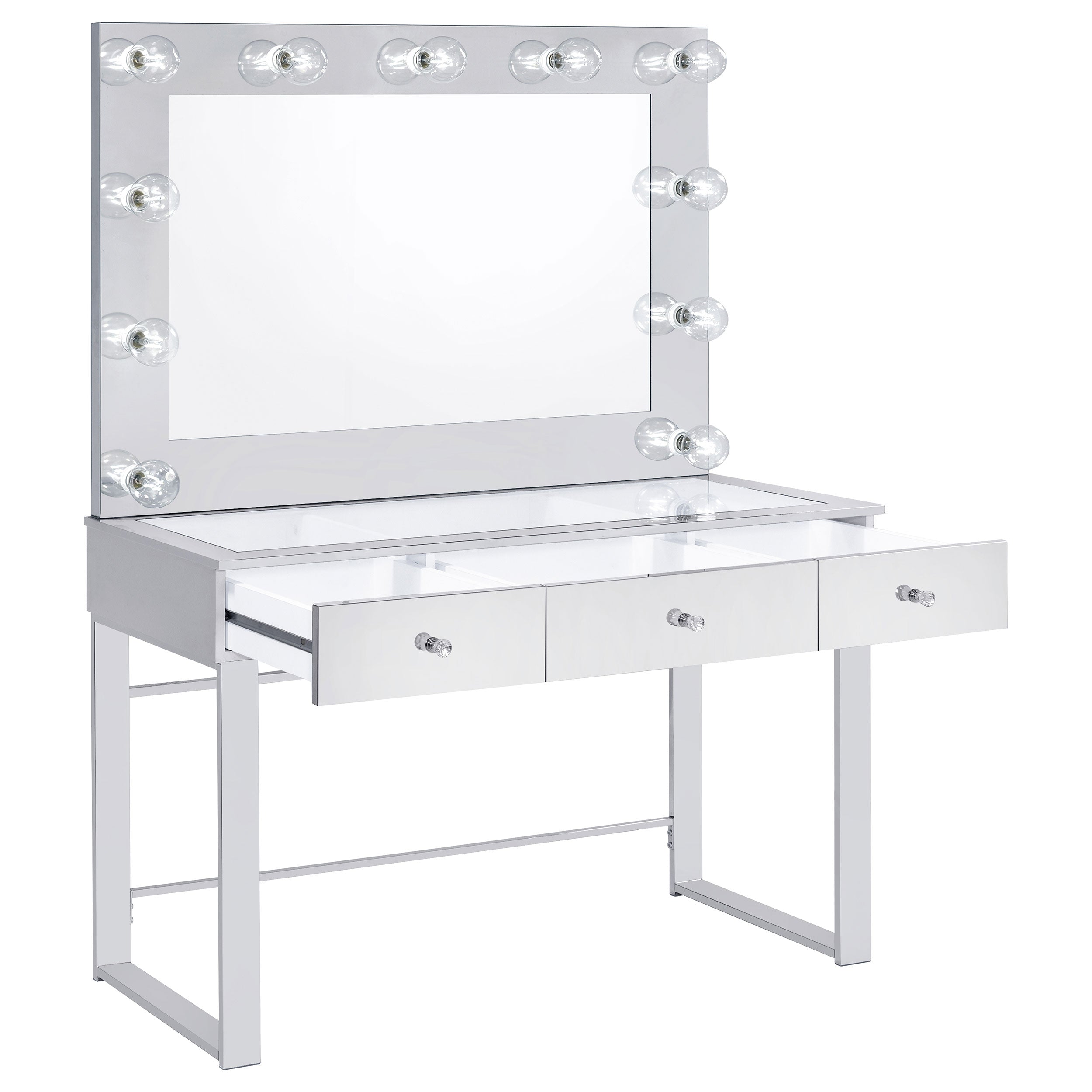 Umbridge Makeup Vanity Table with LED Mirror - Ideal Furniture (Fresno,CA)