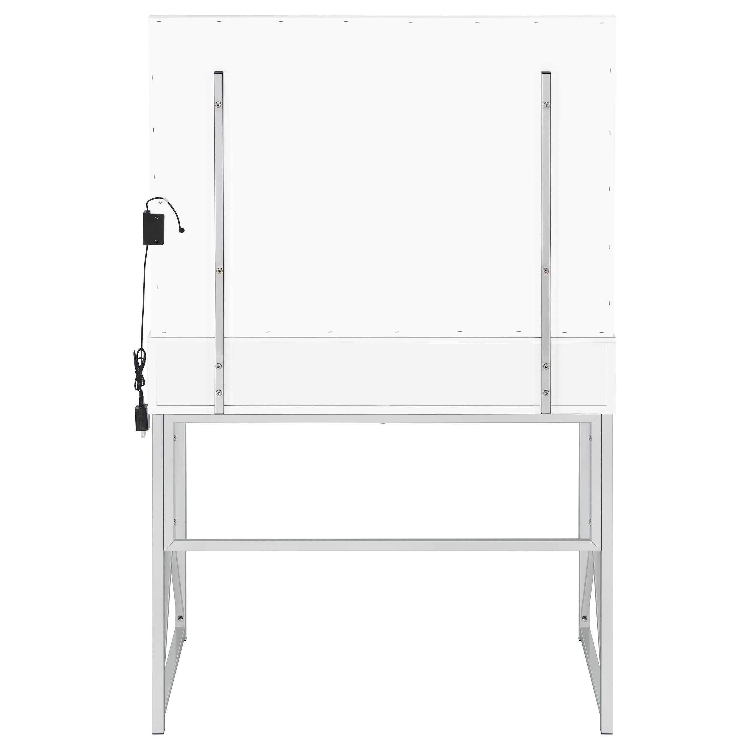 Eliza Makeup Vanity Table with LED Mirror and Stool - Ideal Furniture (Fresno,CA)