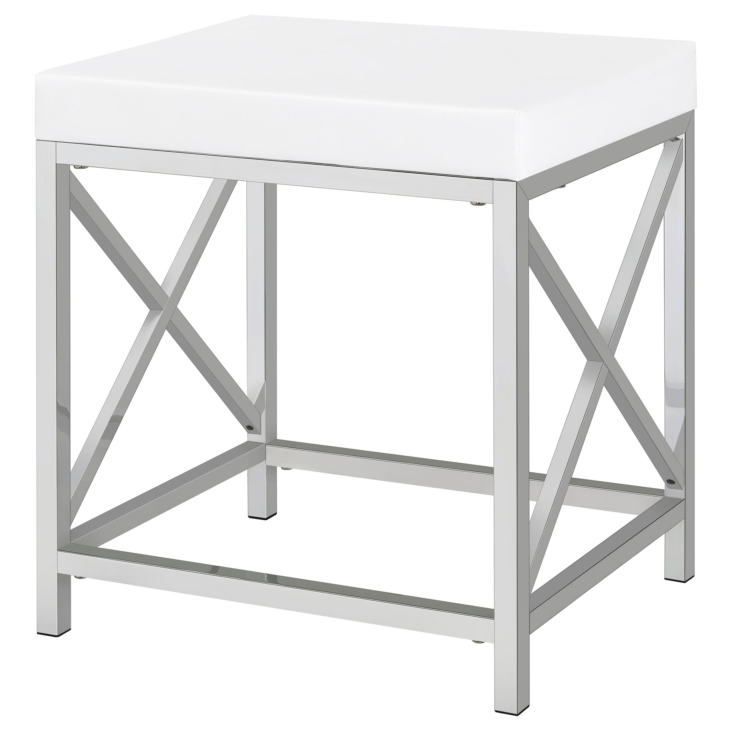 Eliza Makeup Vanity Table with LED Mirror and Stool - Ideal Furniture (Fresno,CA)