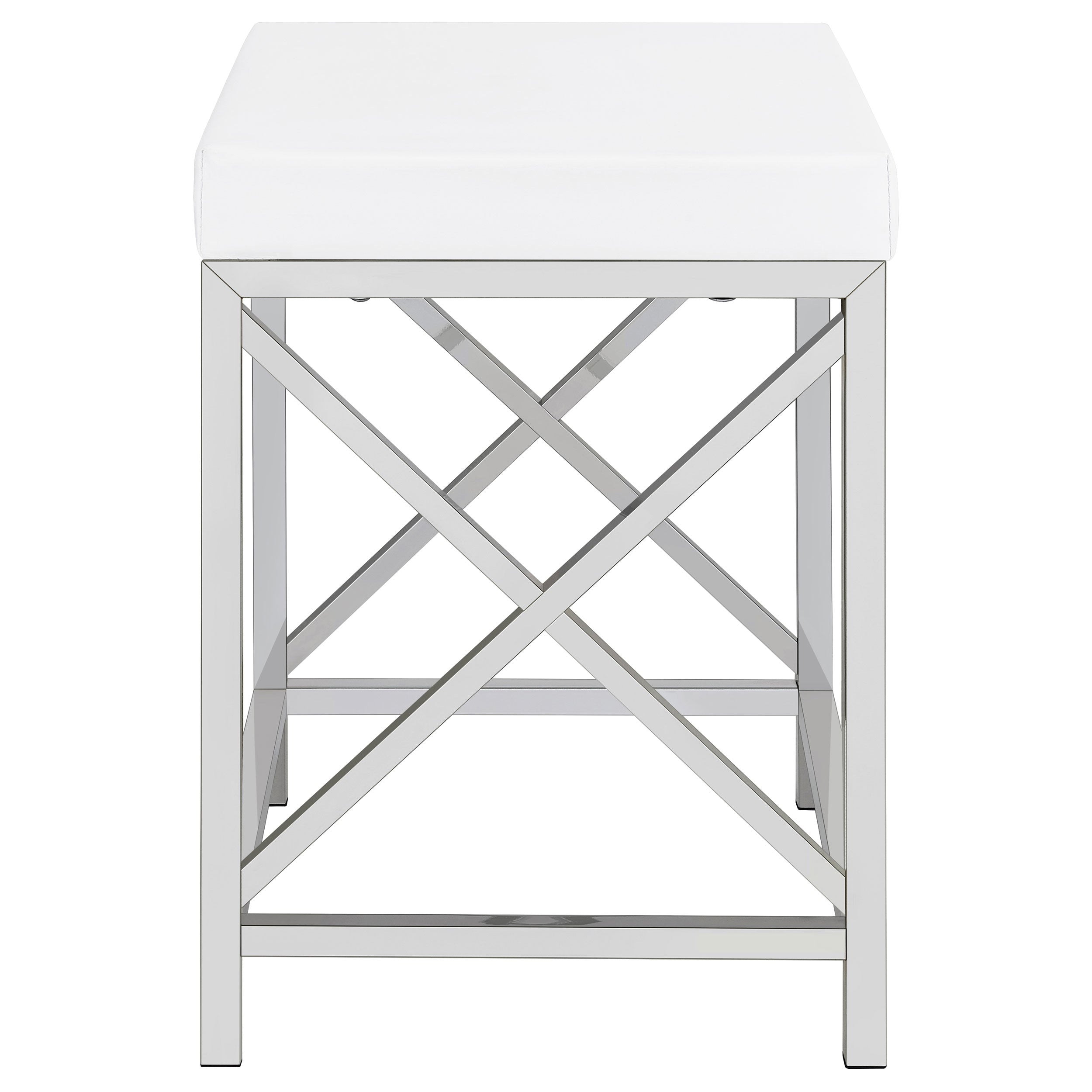 Eliza Makeup Vanity Table with LED Mirror and Stool - Ideal Furniture (Fresno,CA)