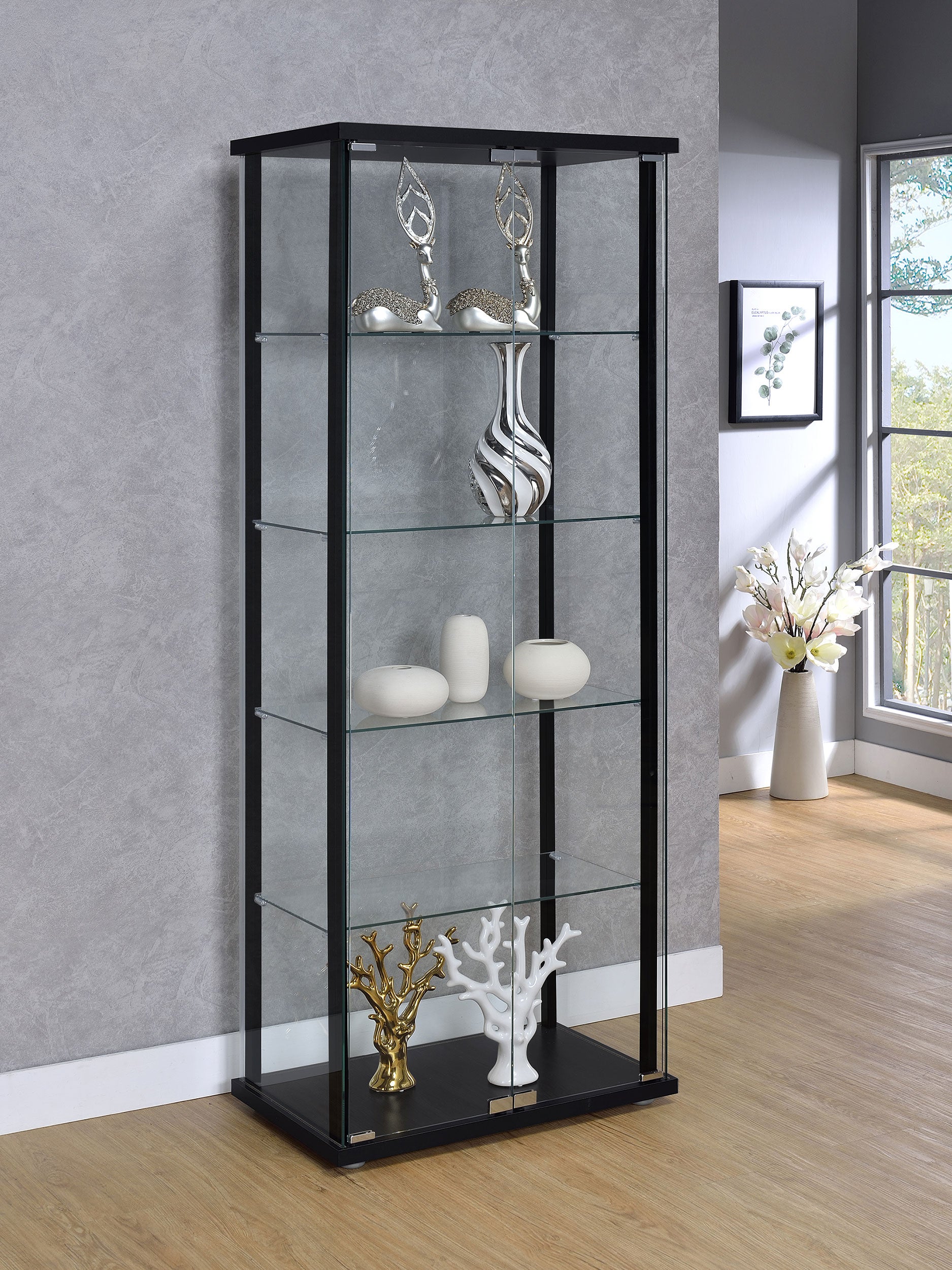 Delphinium Curio Cabinet - Ideal Furniture (Fresno,CA)