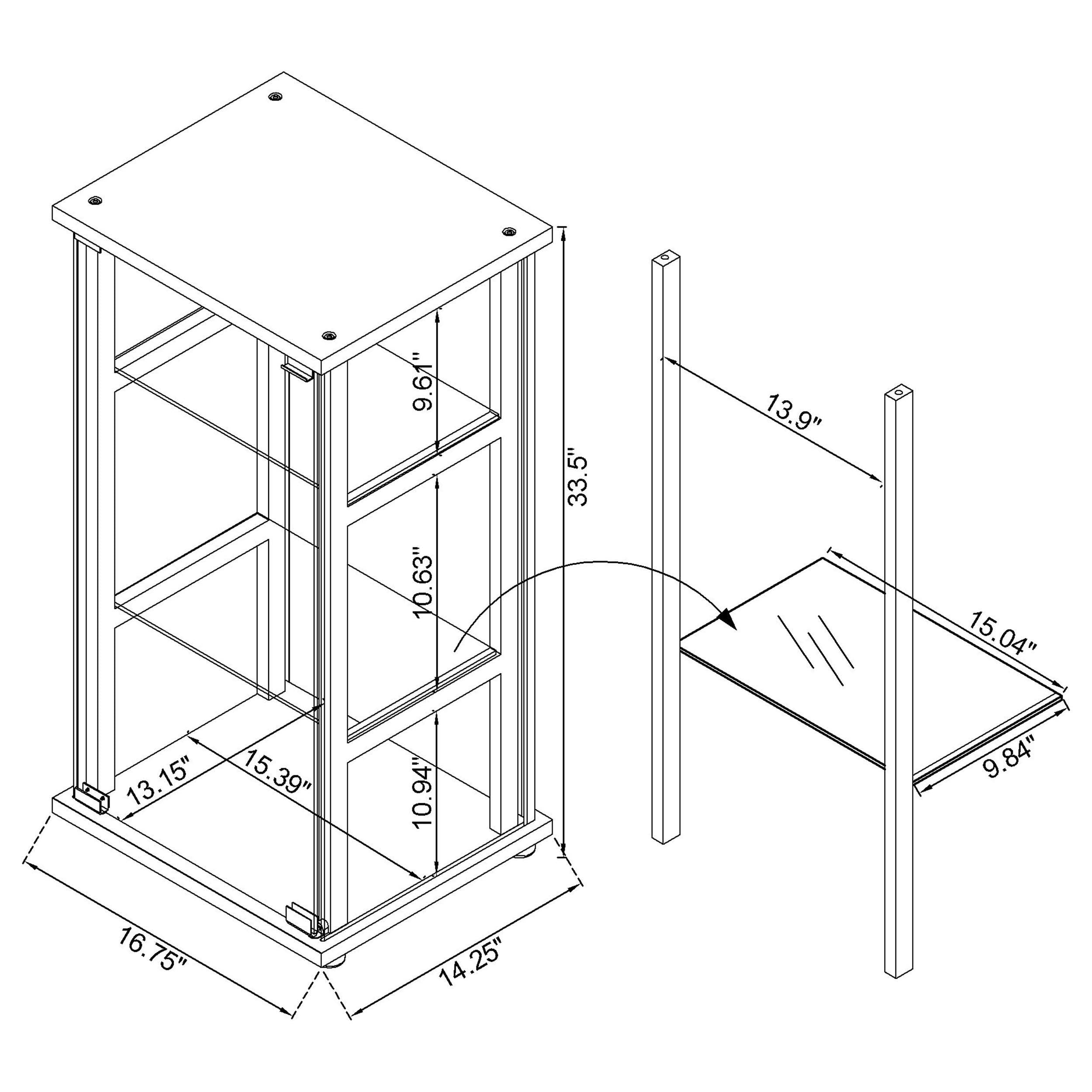 Cyclamen Curio Cabinet - Ideal Furniture (Fresno,CA)