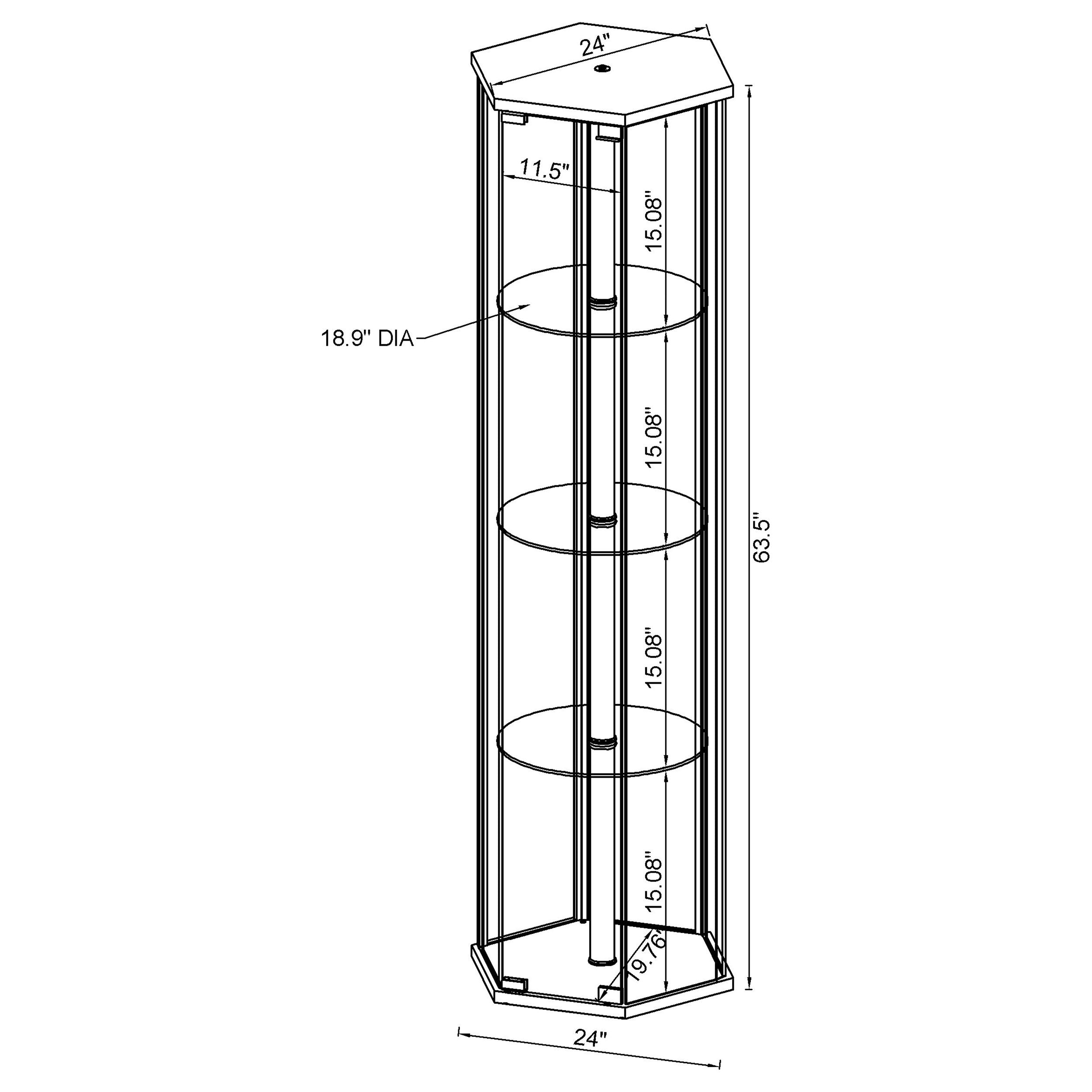 Zahavah Curio Cabinet - Ideal Furniture (Fresno,CA)