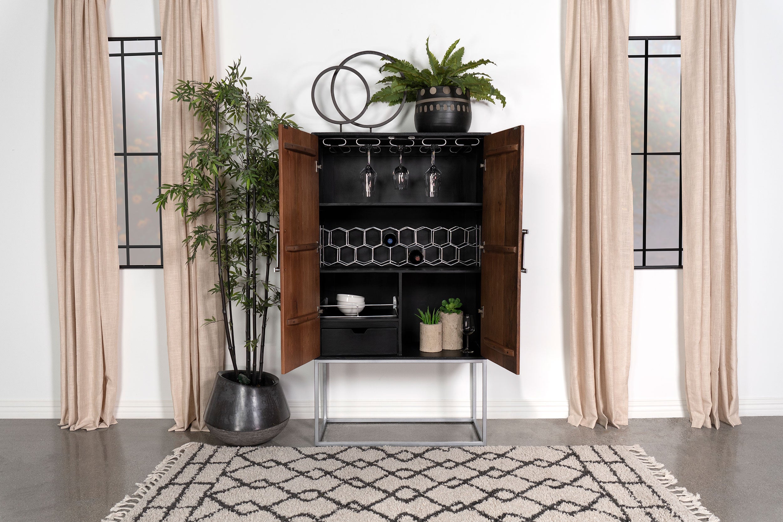 Borman Bar Cabinet - Ideal Furniture (Fresno,CA)