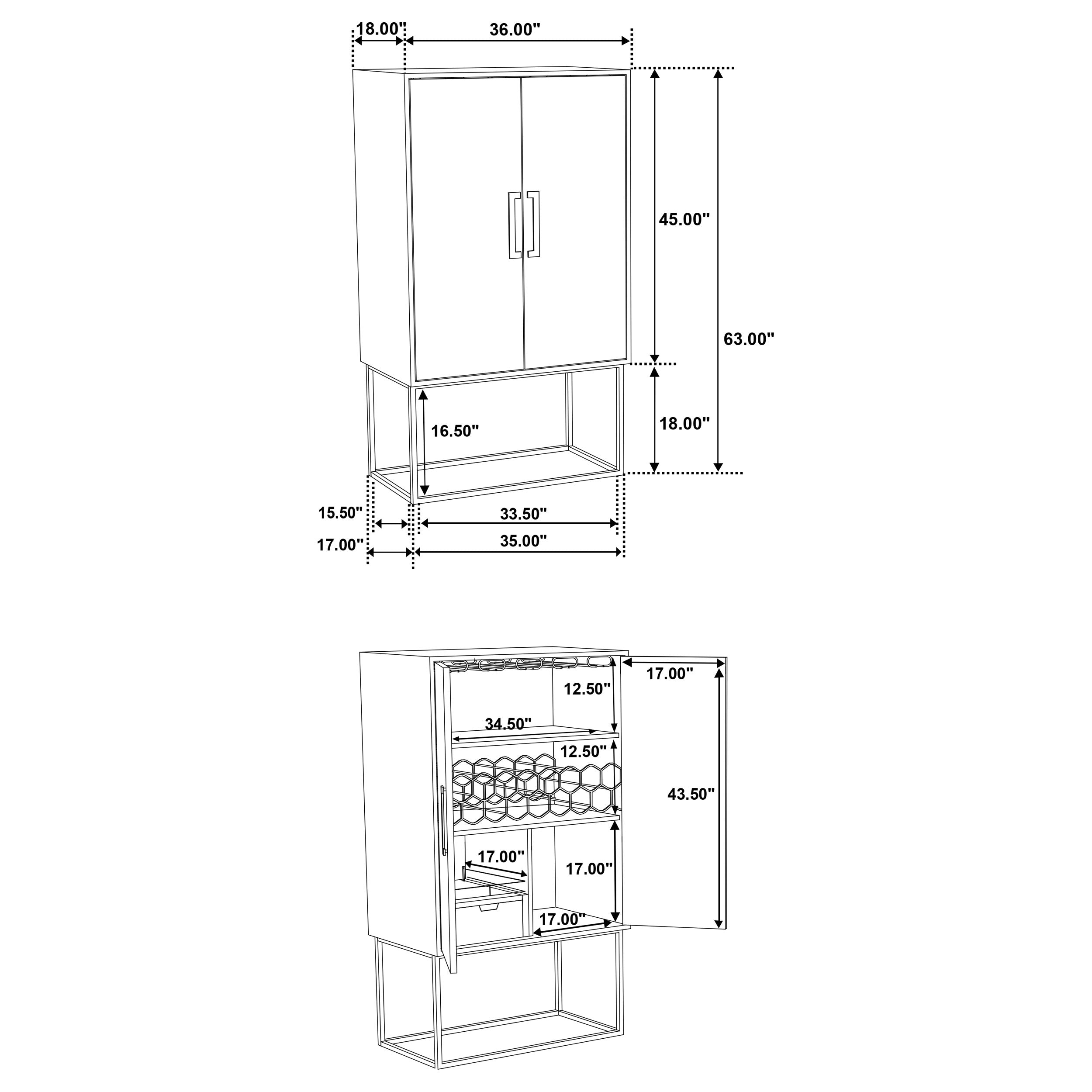 Borman Bar Cabinet - Ideal Furniture (Fresno,CA)