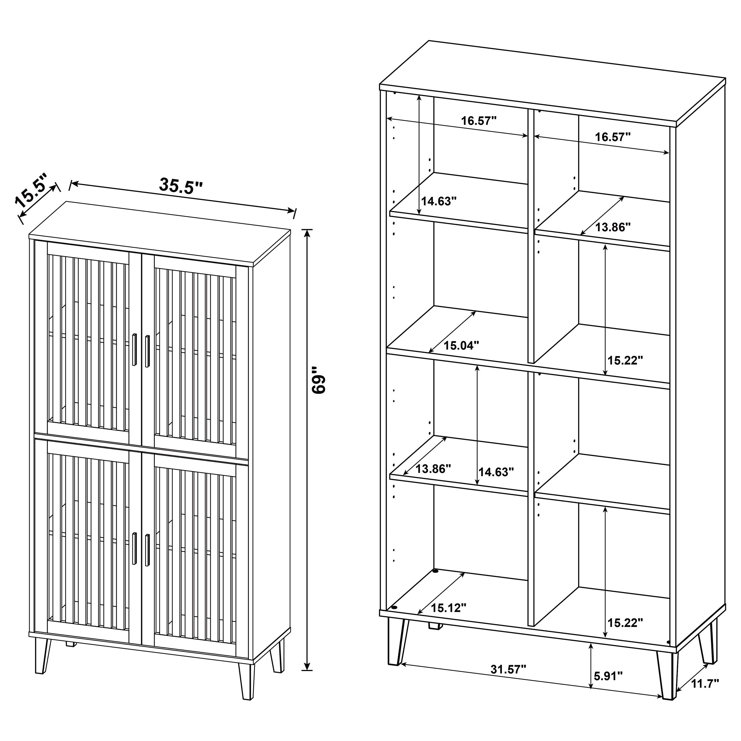 Elouise Tall Accent Cabinet - Ideal Furniture (Fresno,CA)