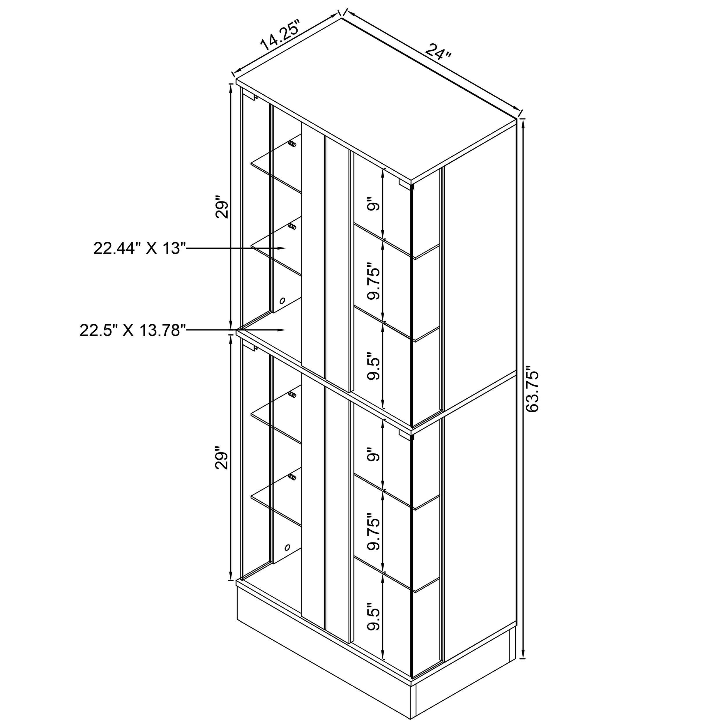 Cabra Curio Cabinet with LED Lighting - Ideal Furniture (Fresno,CA)