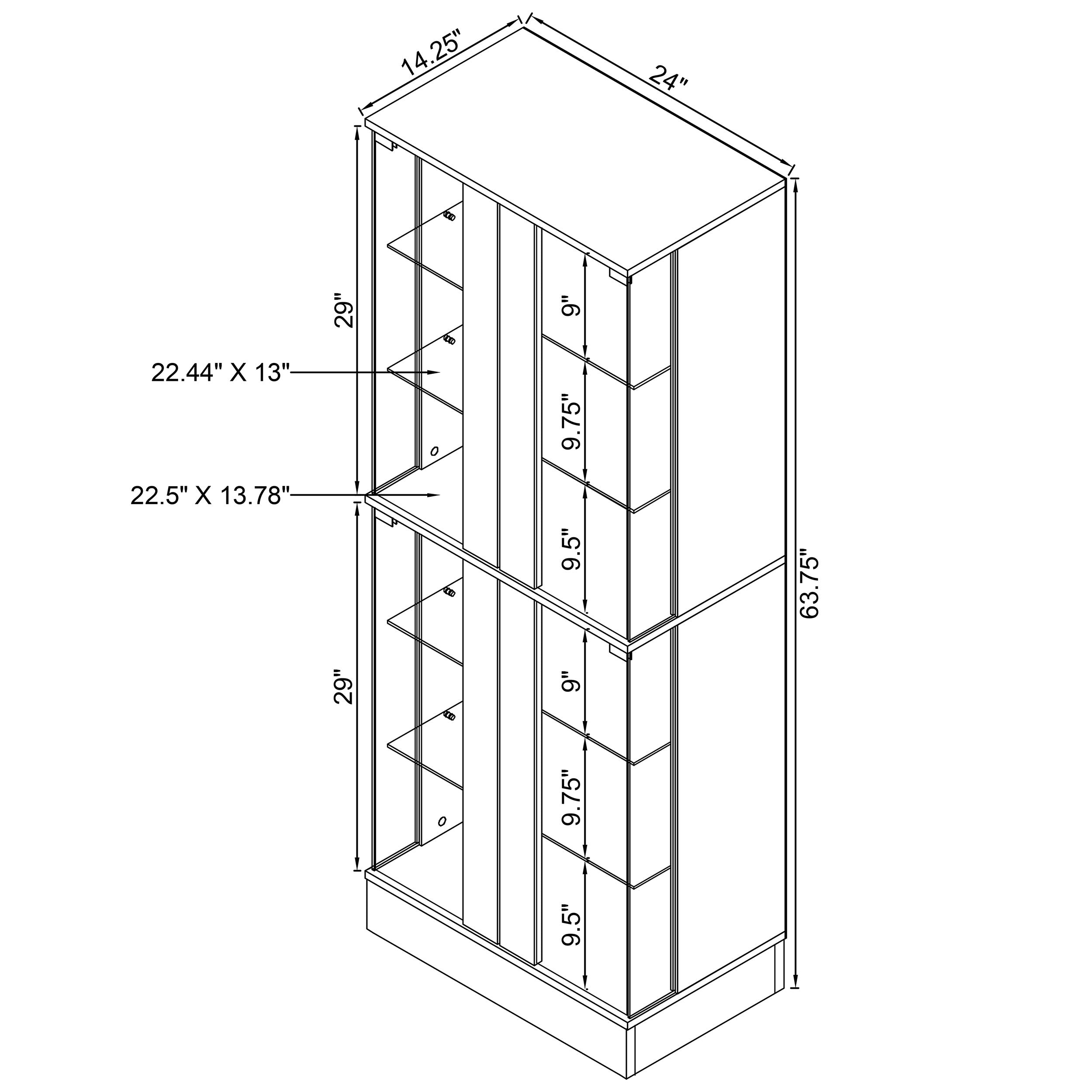 Cabra Curio Cabinet with LED Lighting - Ideal Furniture (Fresno,CA)