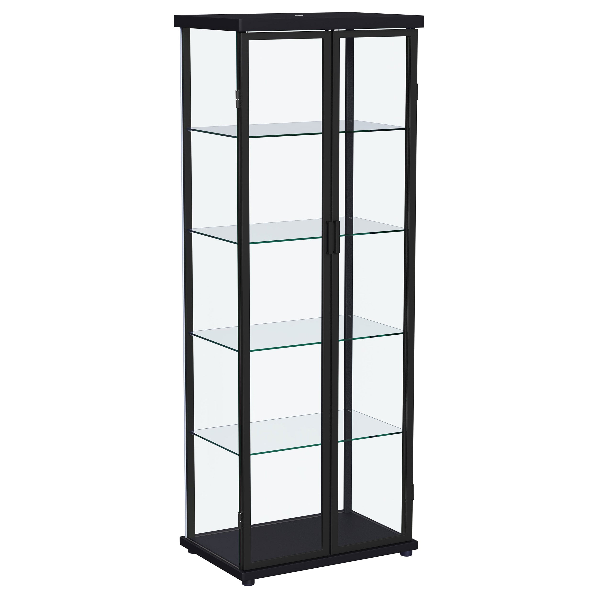 Aero Curio Cabinet with LED Lighting - Ideal Furniture (Fresno,CA)