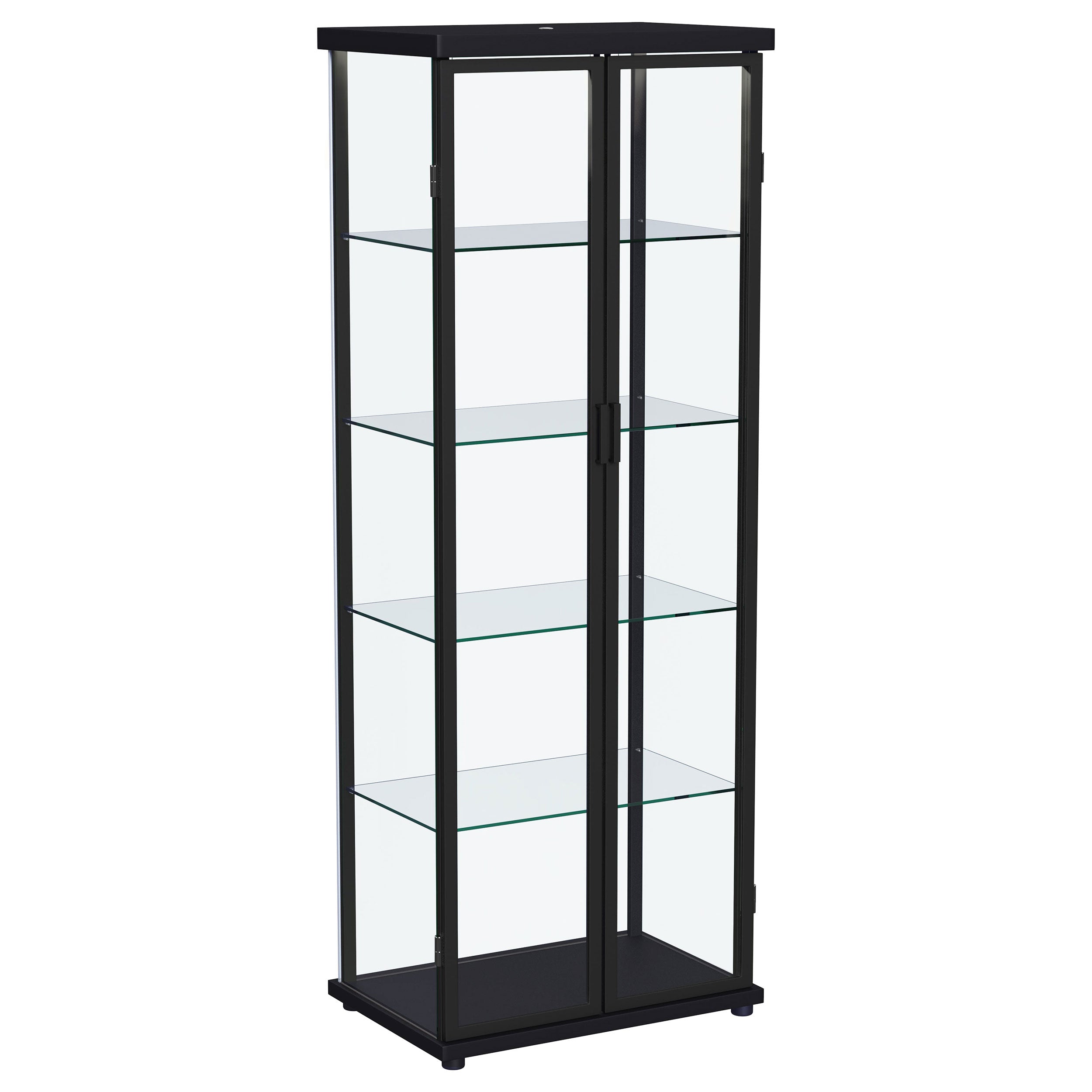 Aero Curio Cabinet with LED Lighting - Ideal Furniture (Fresno,CA)