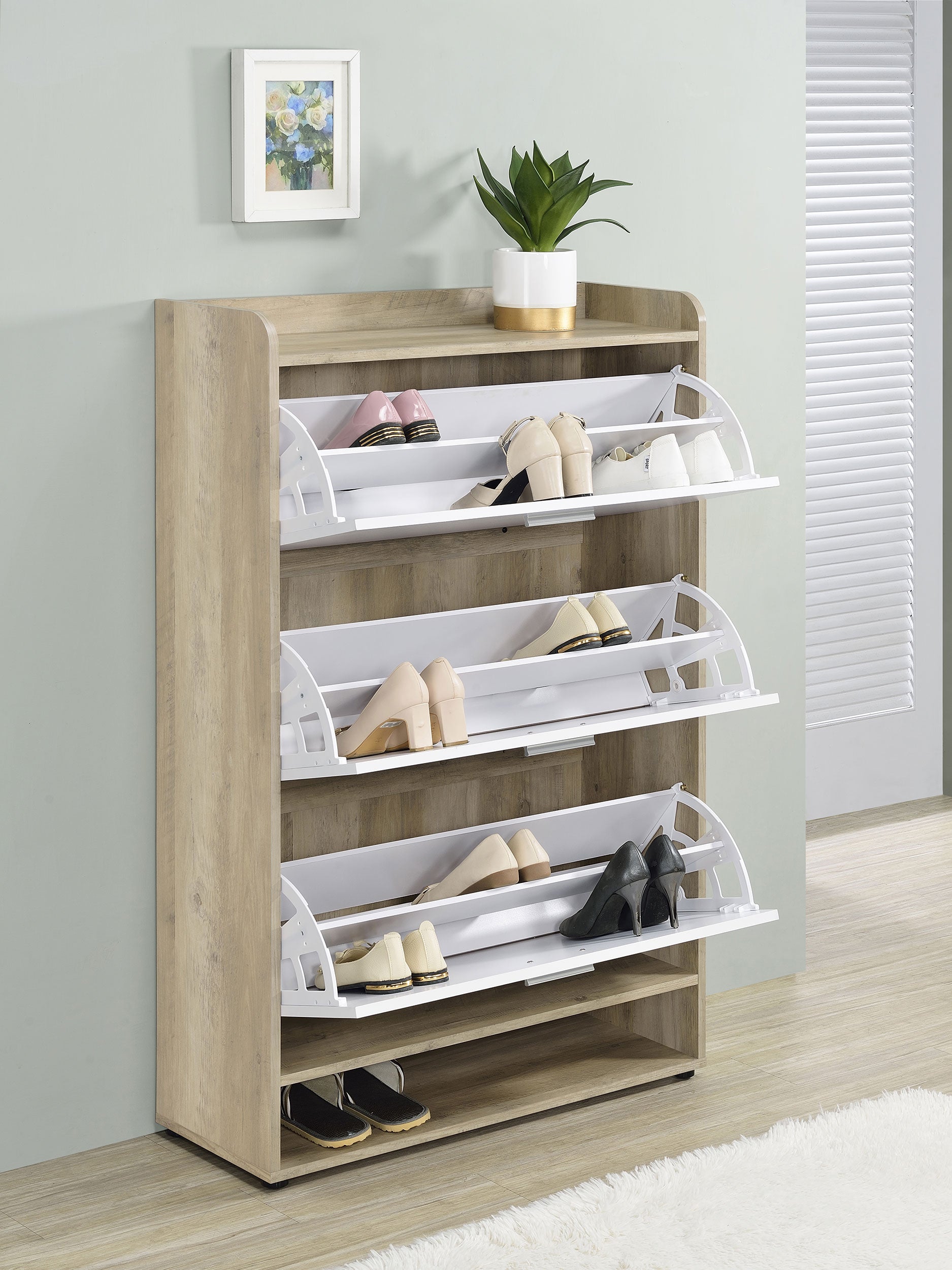 Denia Shoe Cabinet - Ideal Furniture (Fresno,CA)
