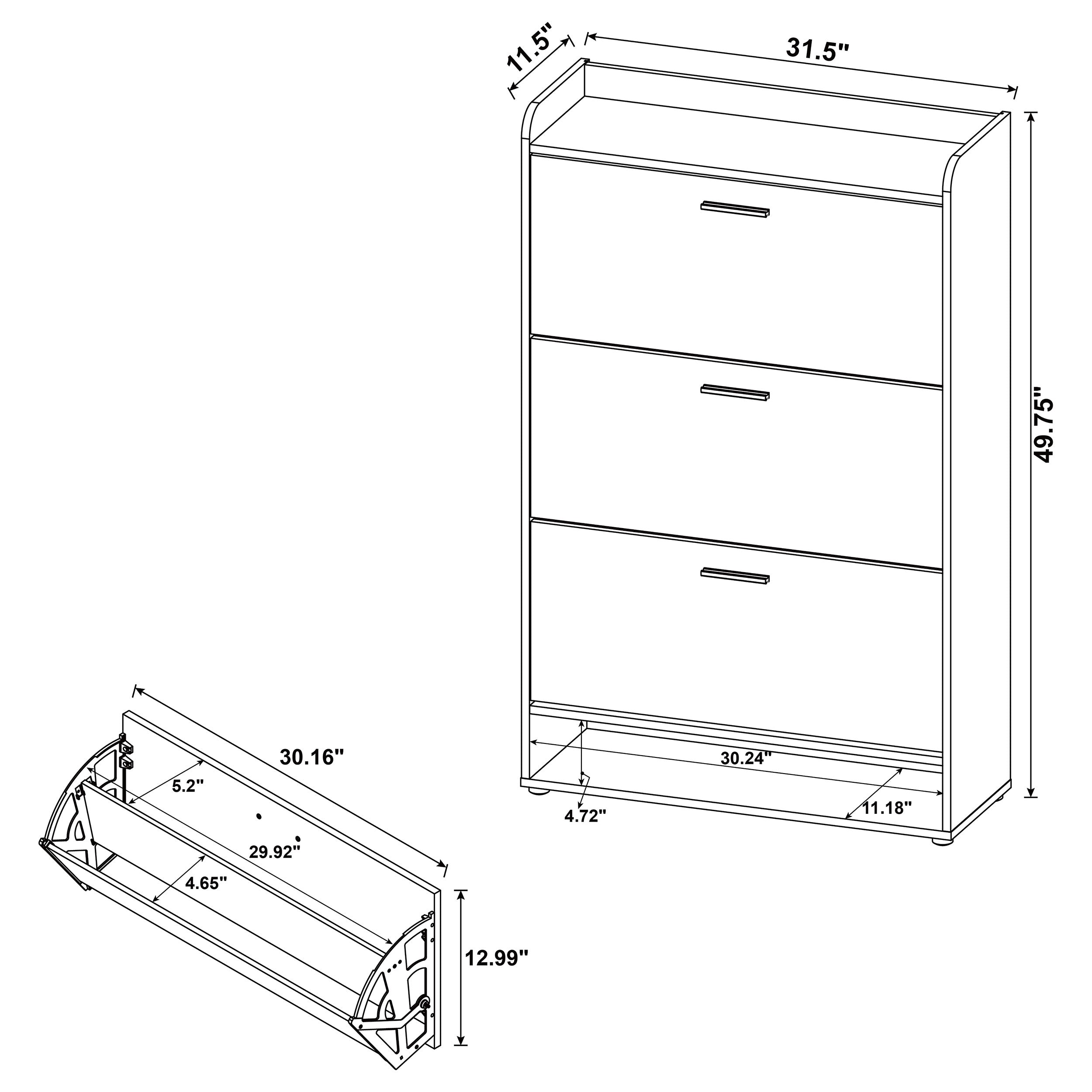 Denia Shoe Cabinet - Ideal Furniture (Fresno,CA)