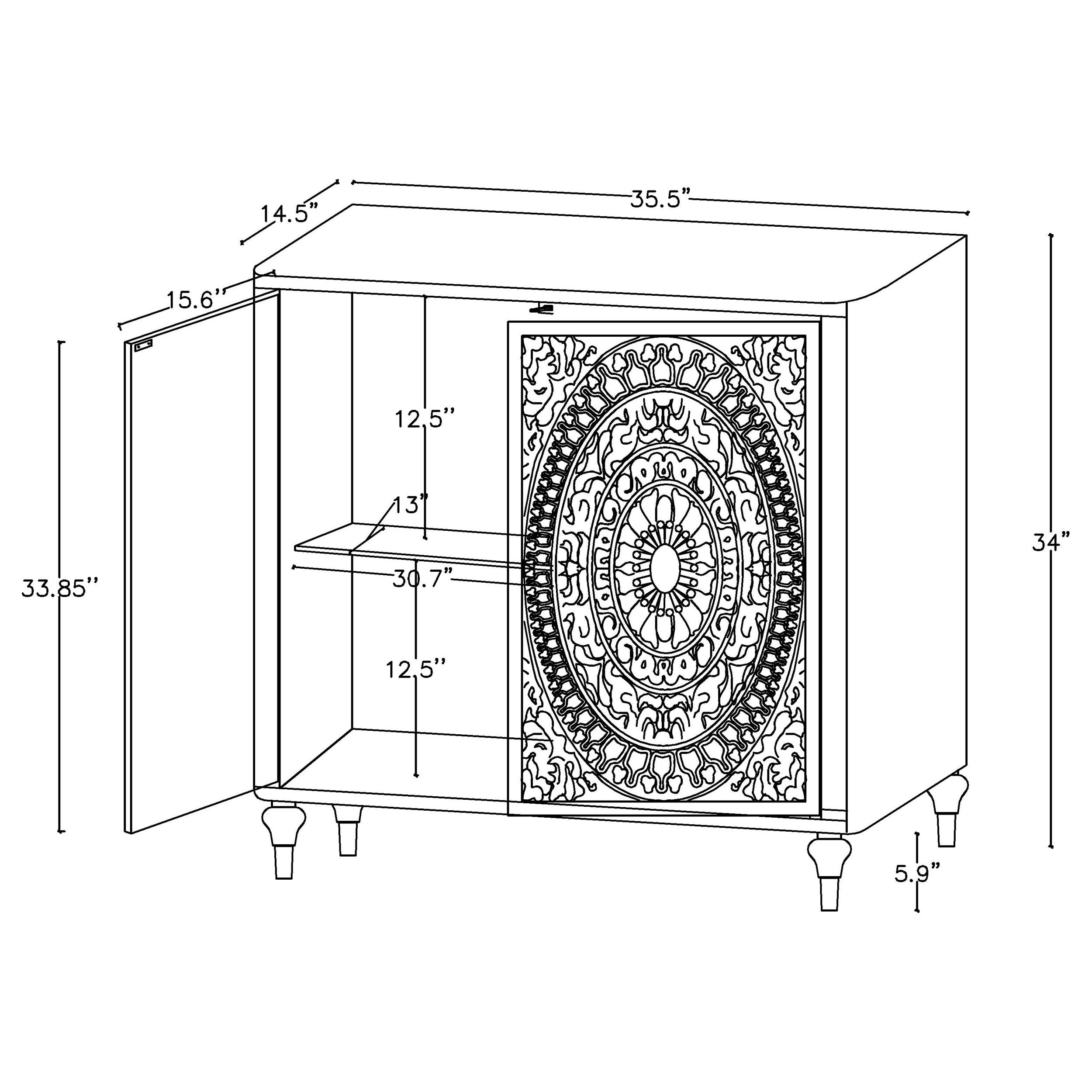 Cardella Accent Cabinet - Ideal Furniture (Fresno,CA)